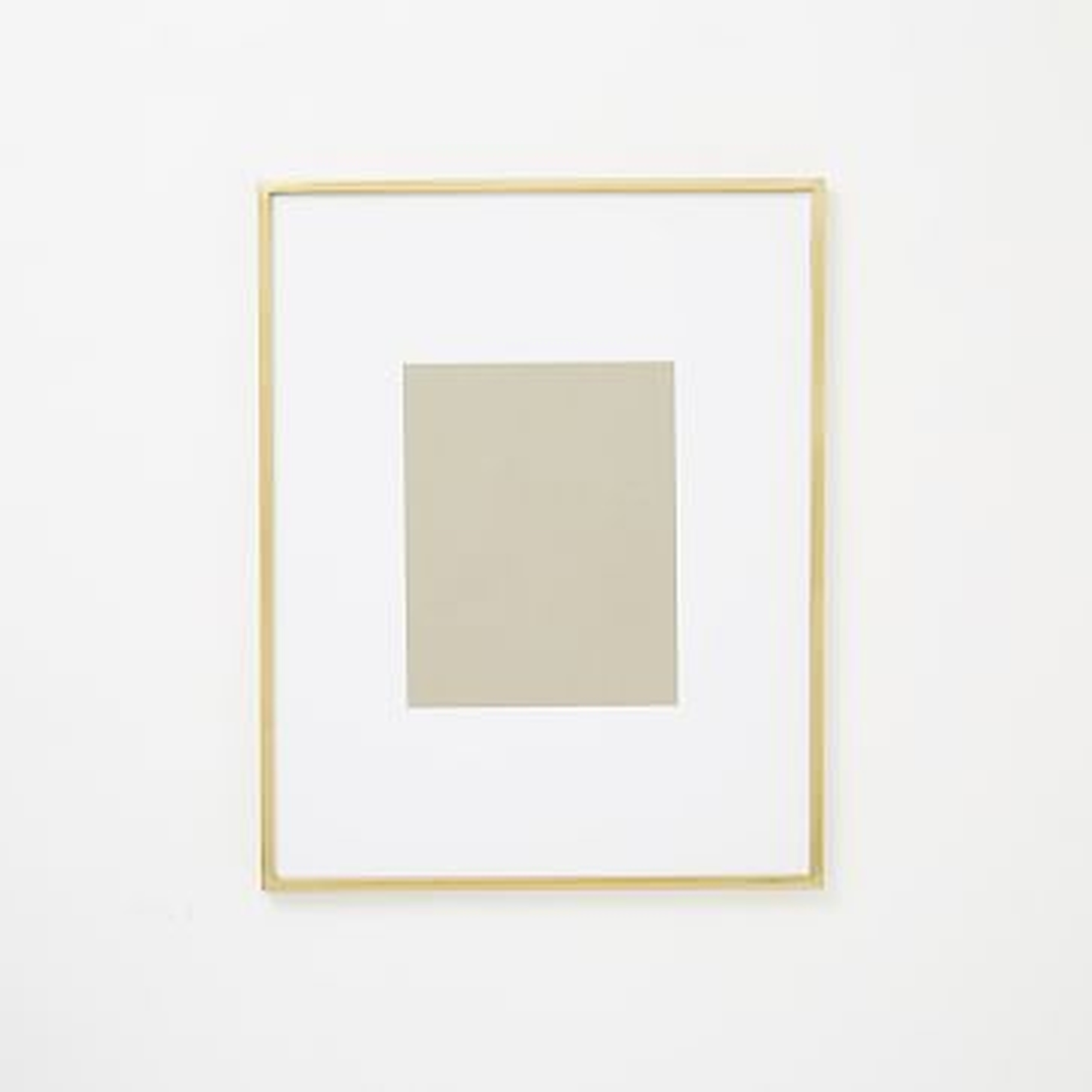 Gallery Frame, Polished Brass, 8"x10" (15" x 19" without mat) - West Elm