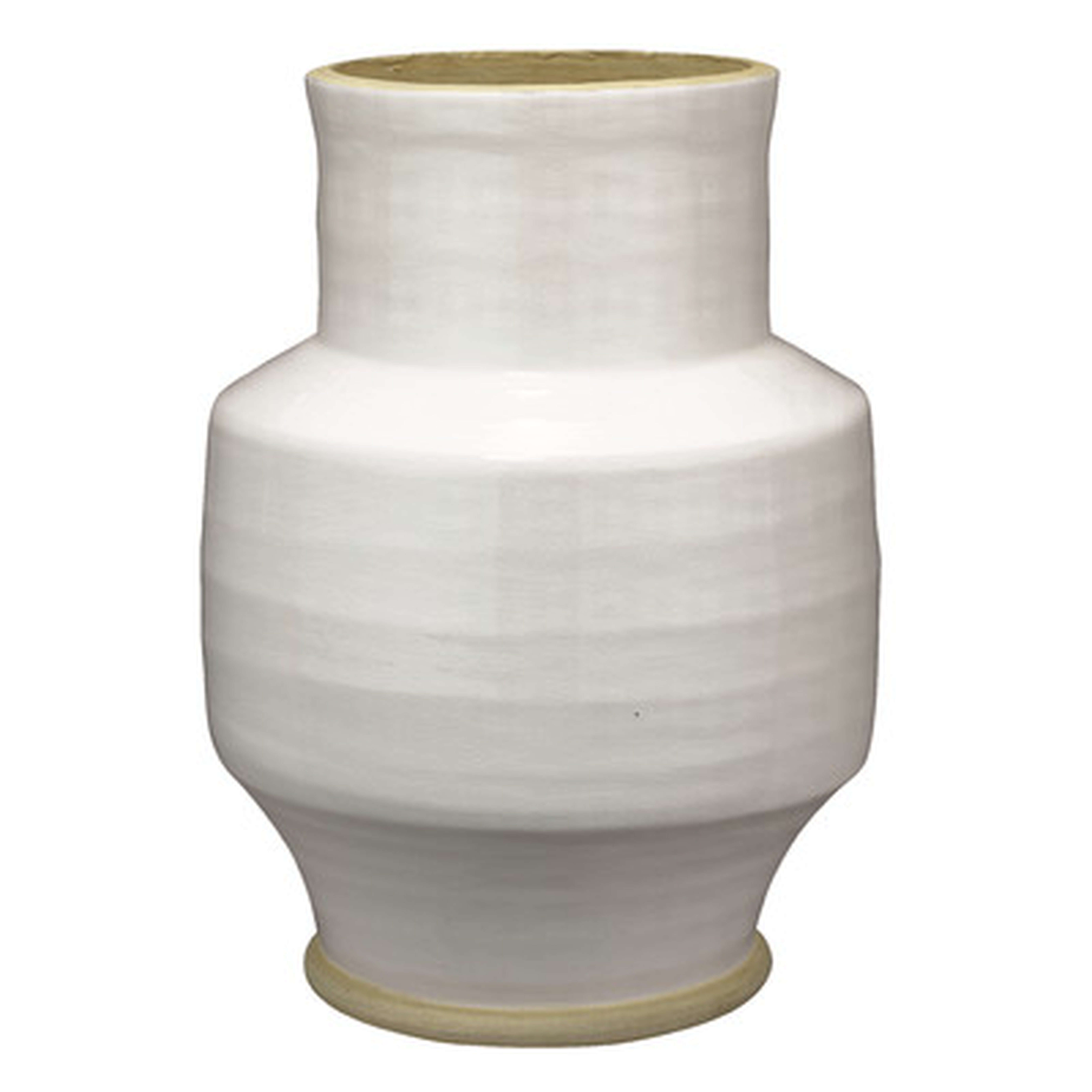 Handcrafted White Ceramic Vase - Wayfair