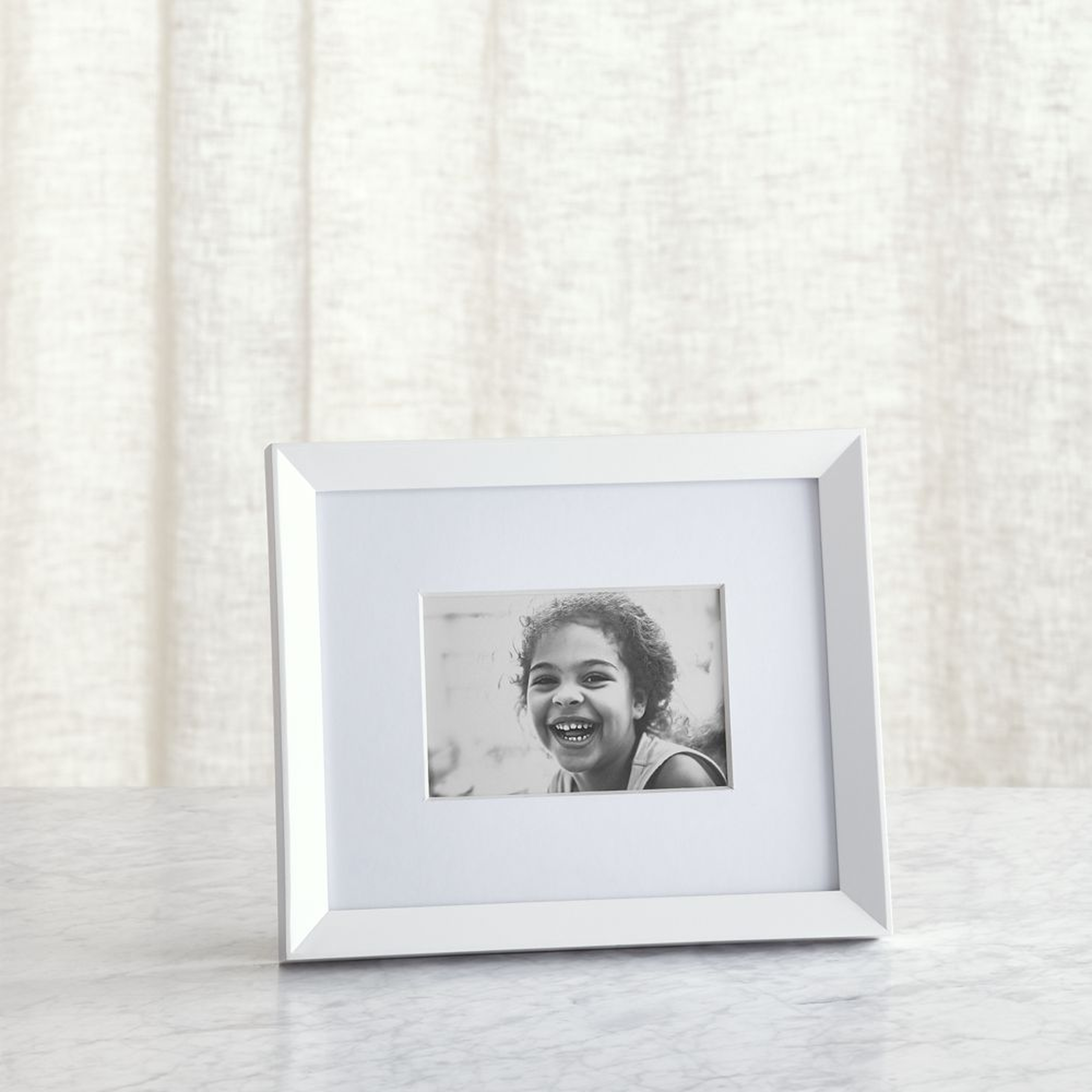 Icon 4x6 White Picture Frame - Crate and Barrel