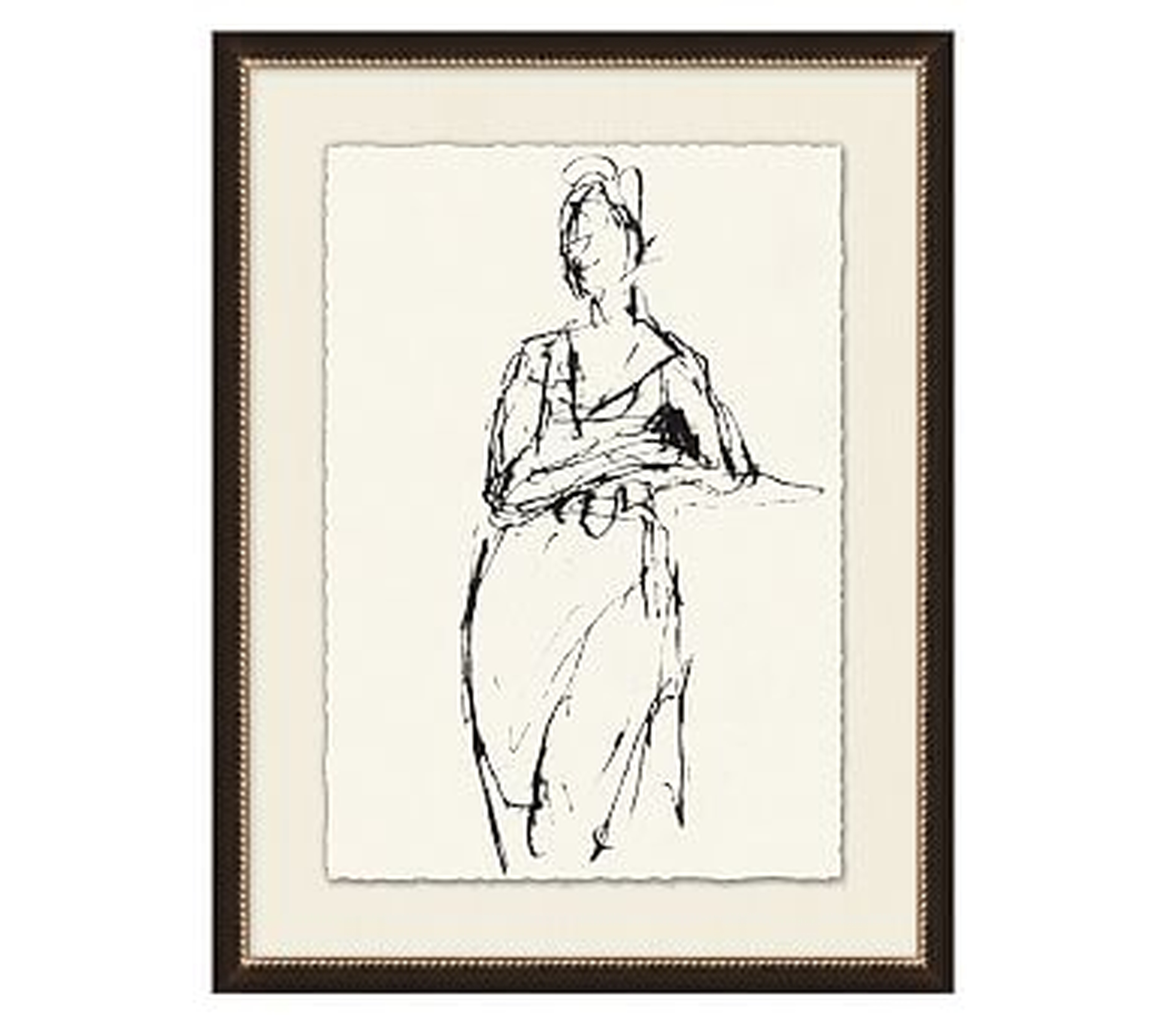 Gestural Figural Sketch 2 Framed Print, 20 x 26" - Pottery Barn