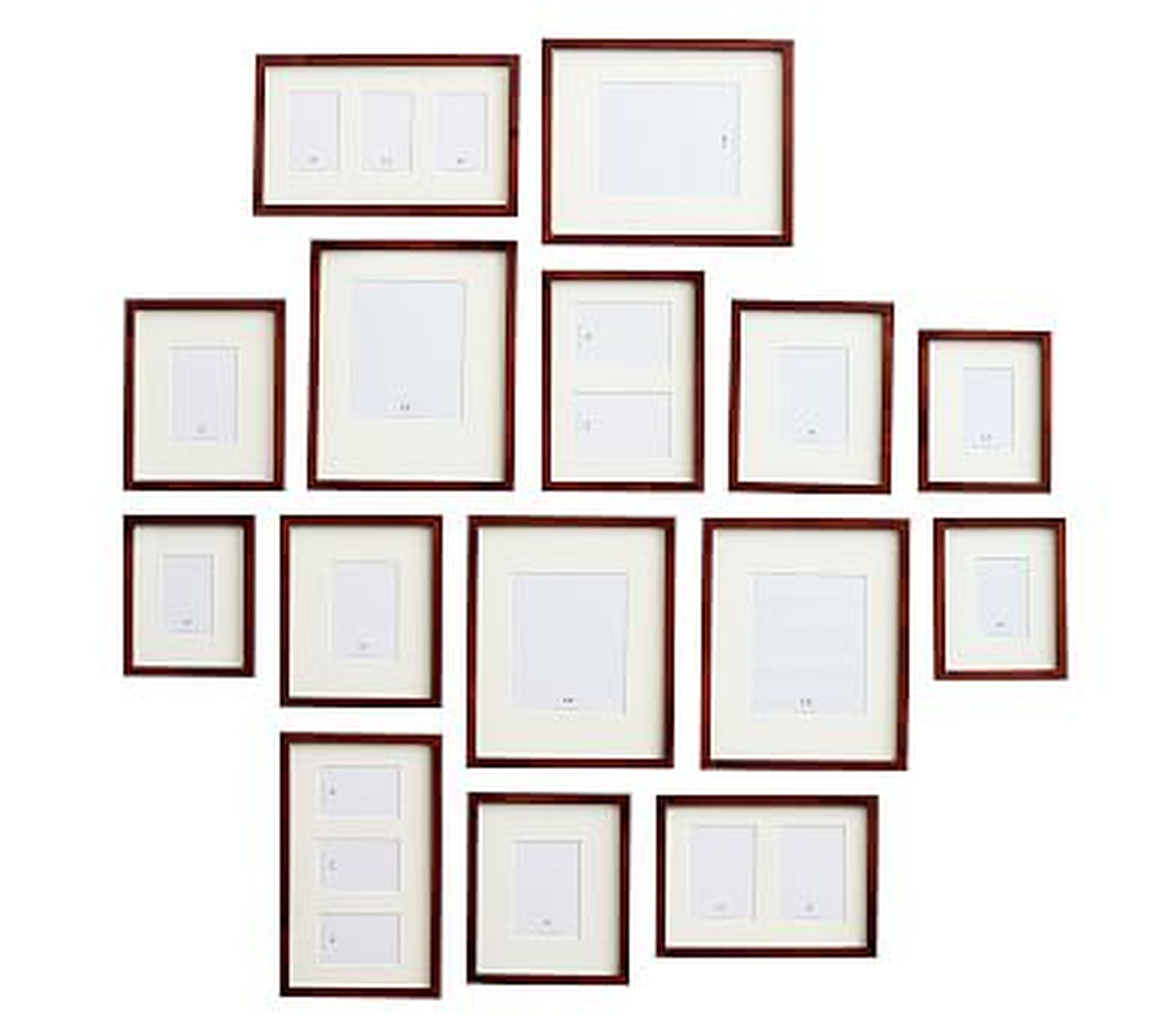 Gallery in a Box, Espresso Stain Frames, Set of 15 - Pottery Barn