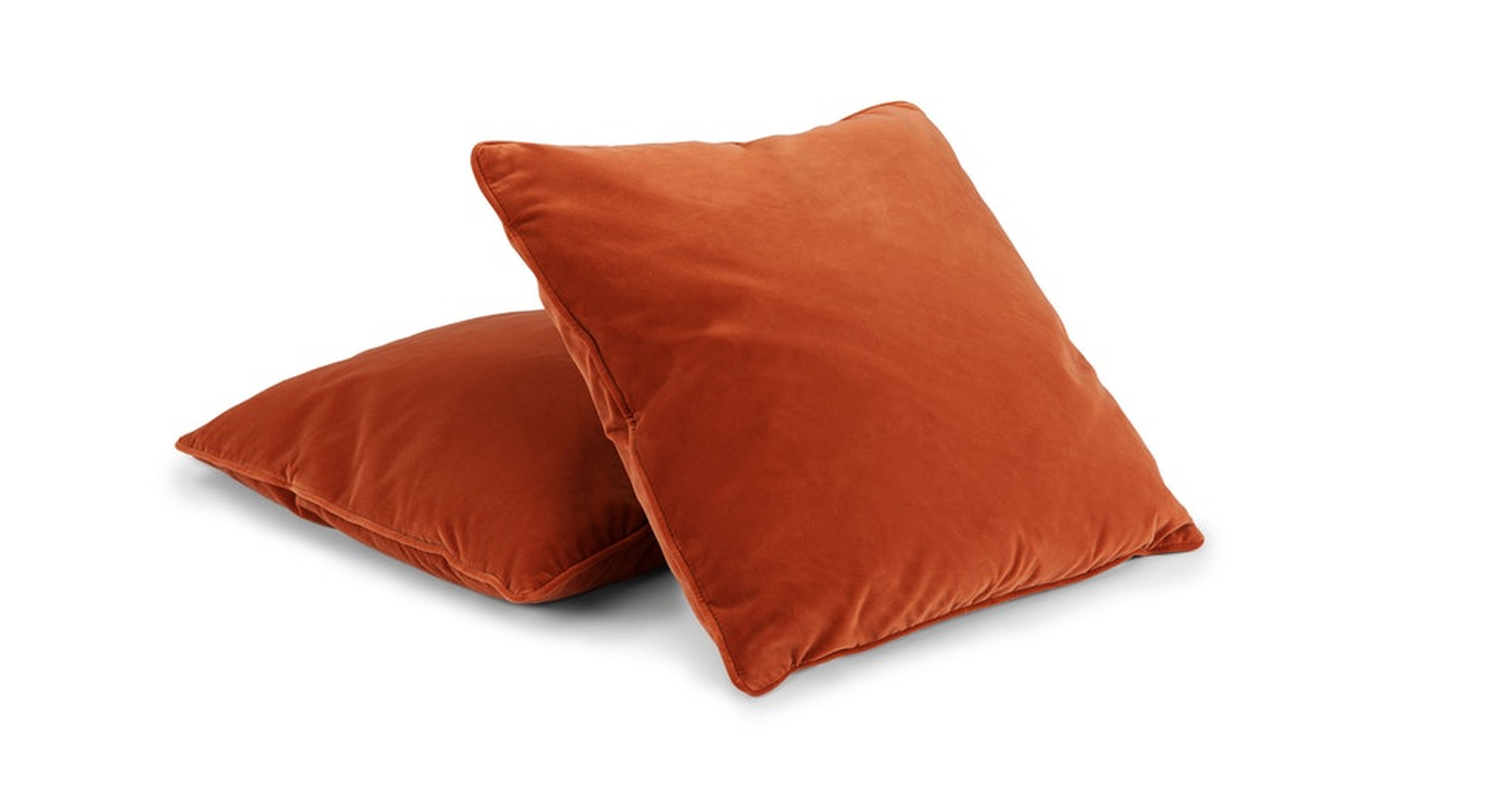 Lucca Persimmon Orange Pillow Set - Article