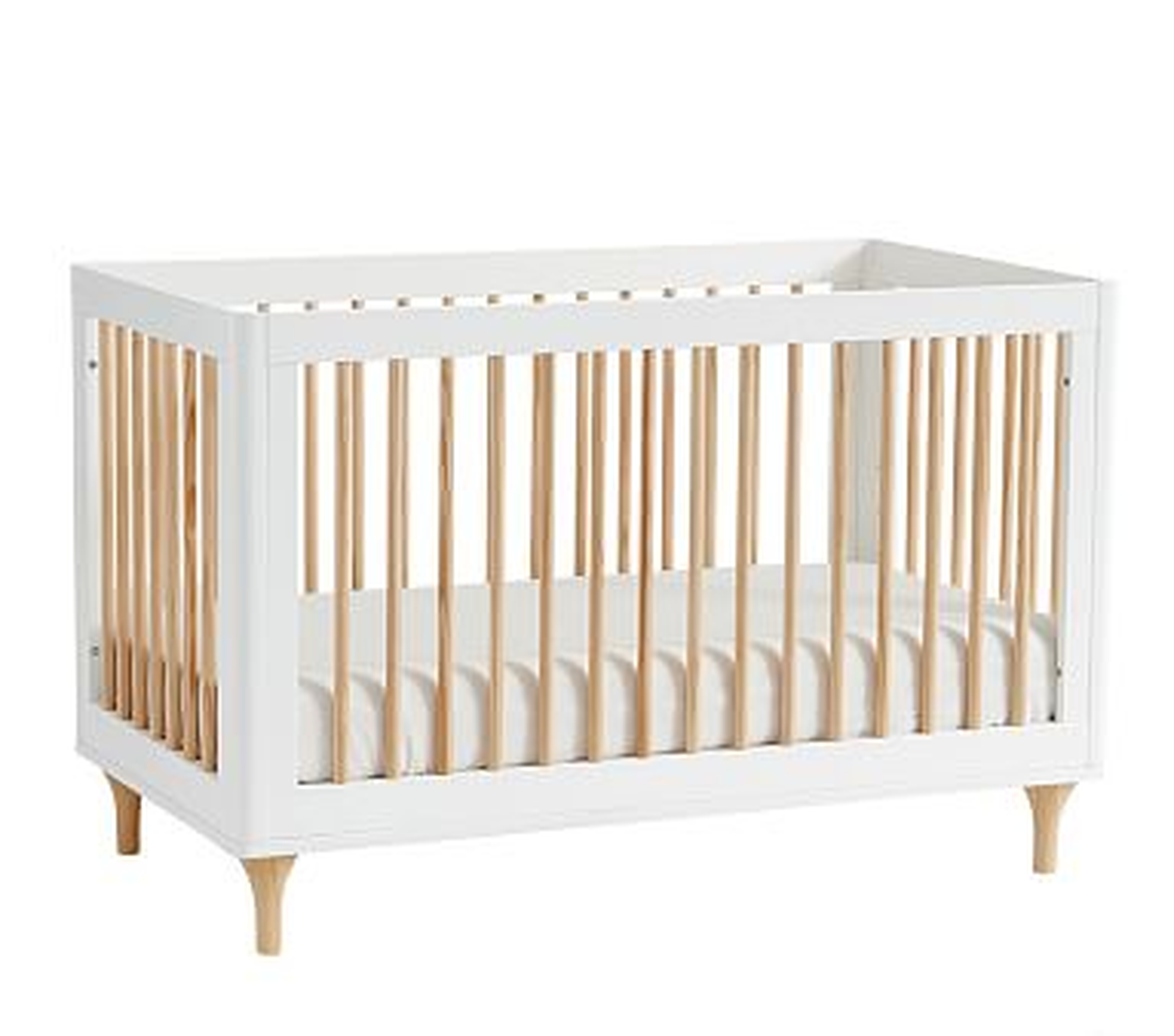 Babyletto Lolly 3-In-1 Convertible Crib, White/Natural, Standard UPS Delivery - Pottery Barn Kids