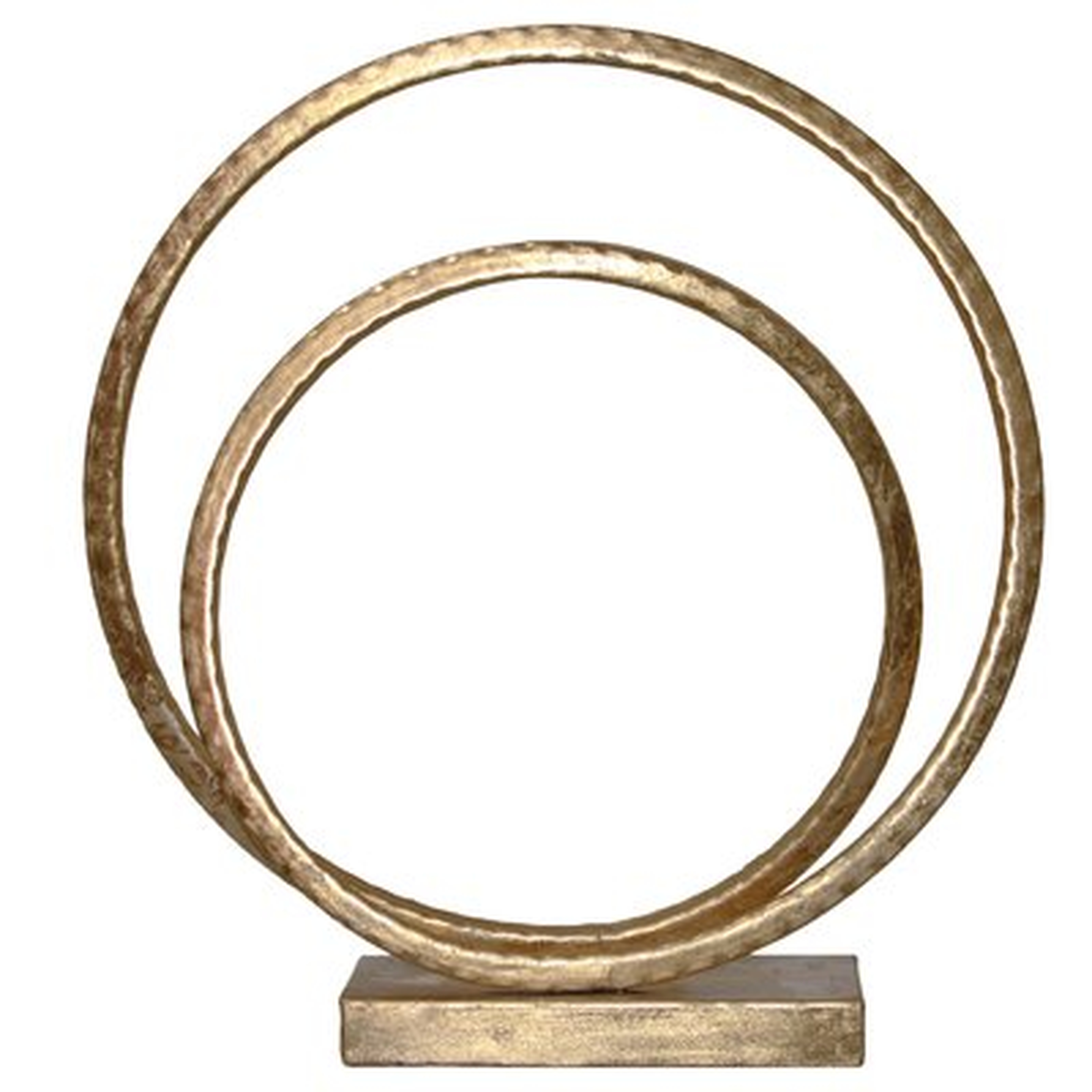 Greenpoint Metal Swirl Abstract on Square Base Sculpture - Wayfair