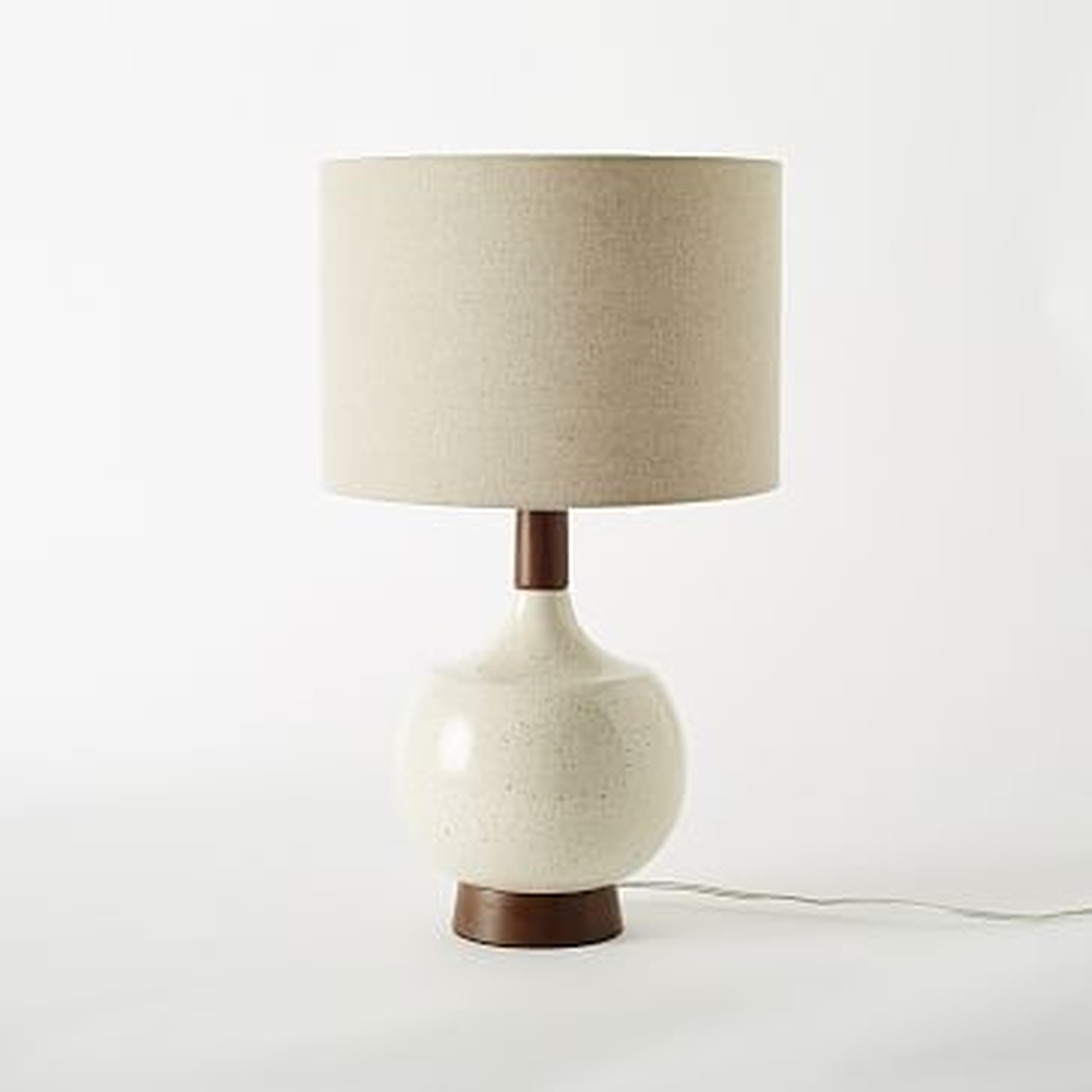 Modernist Table Lamp, Egg White/Natural - West Elm