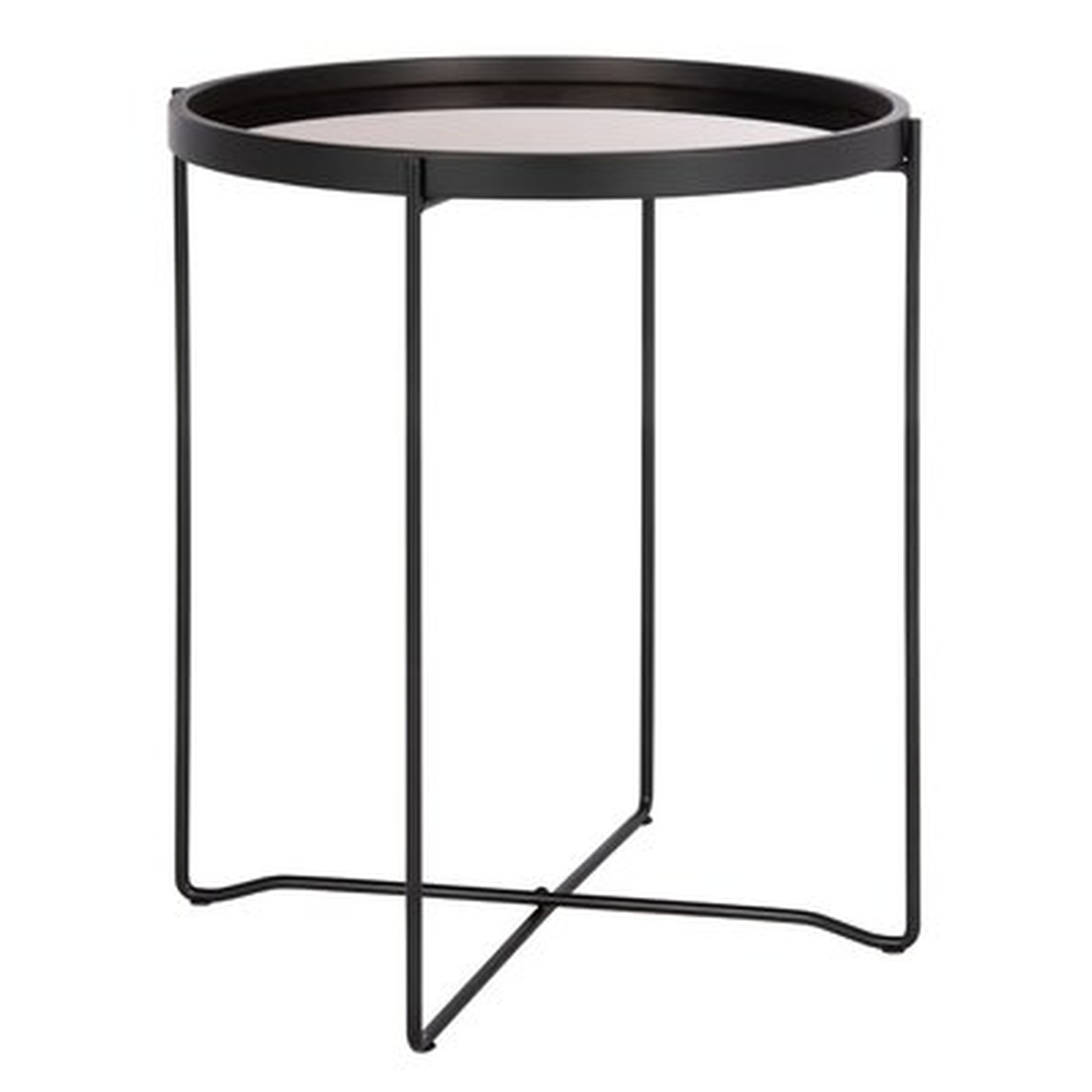 Ulloa Small Round Tray Top Accent Table - Wayfair