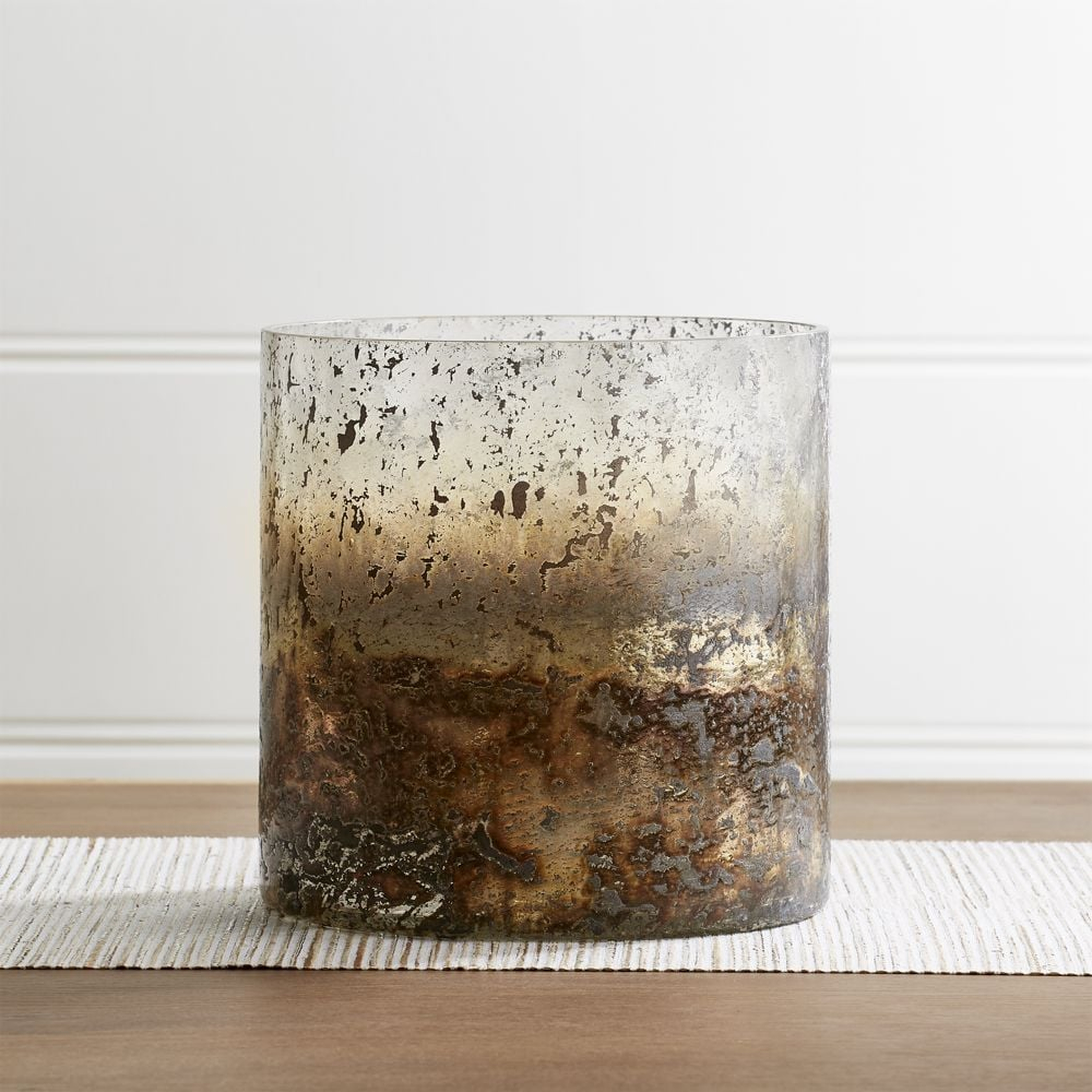 Sona 8" Glass Hurricane Candle Holder - Crate and Barrel