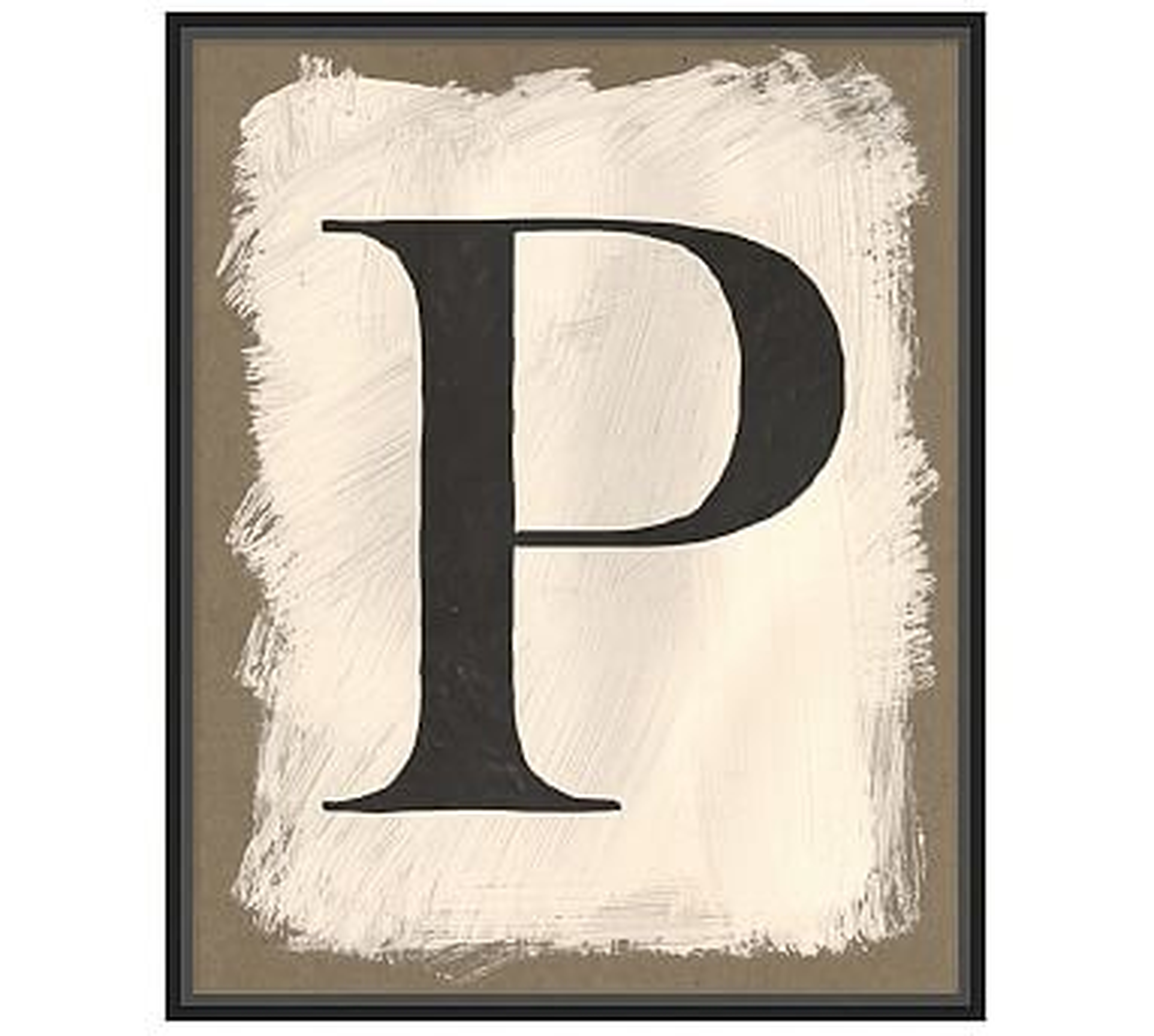 Painted Type Letter Framed Print, P, 21 x 26" - Pottery Barn