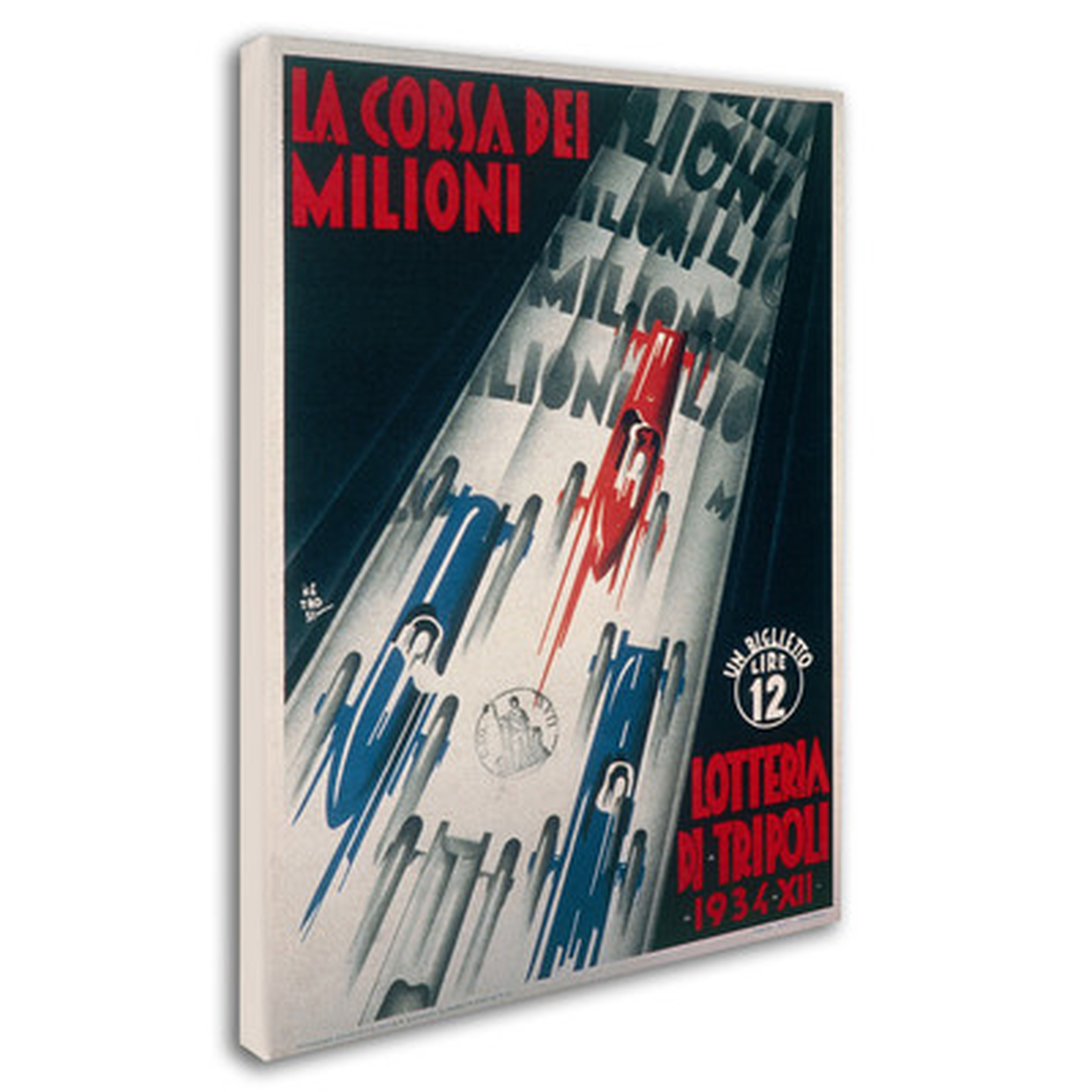 'Lottery of Tripoli Grand Prix 1934' Vintage Advertisement on Canvas - Wayfair