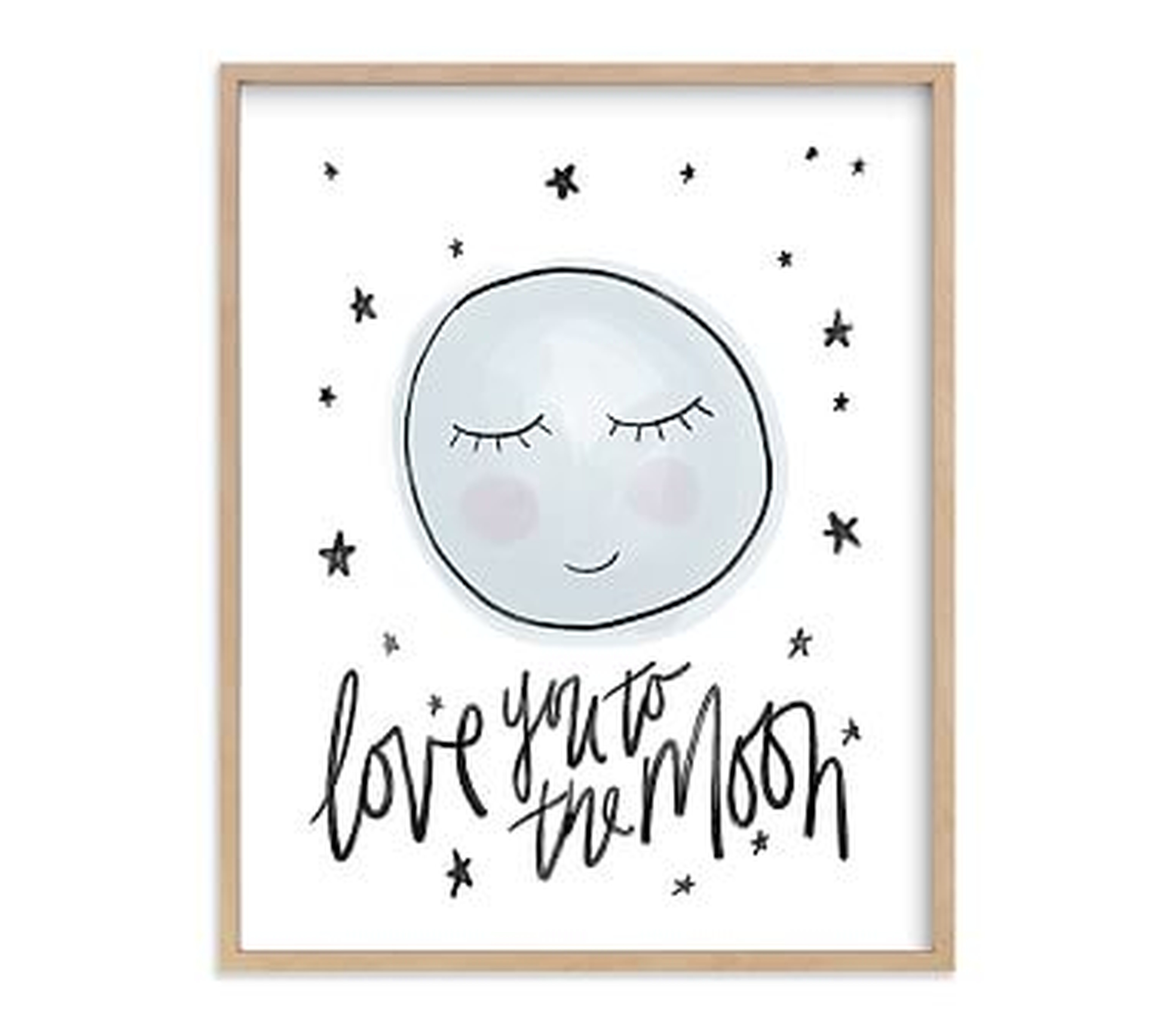 A Sweet Moon Wall Art by Minted(R), 16x20, Natural - Pottery Barn Kids