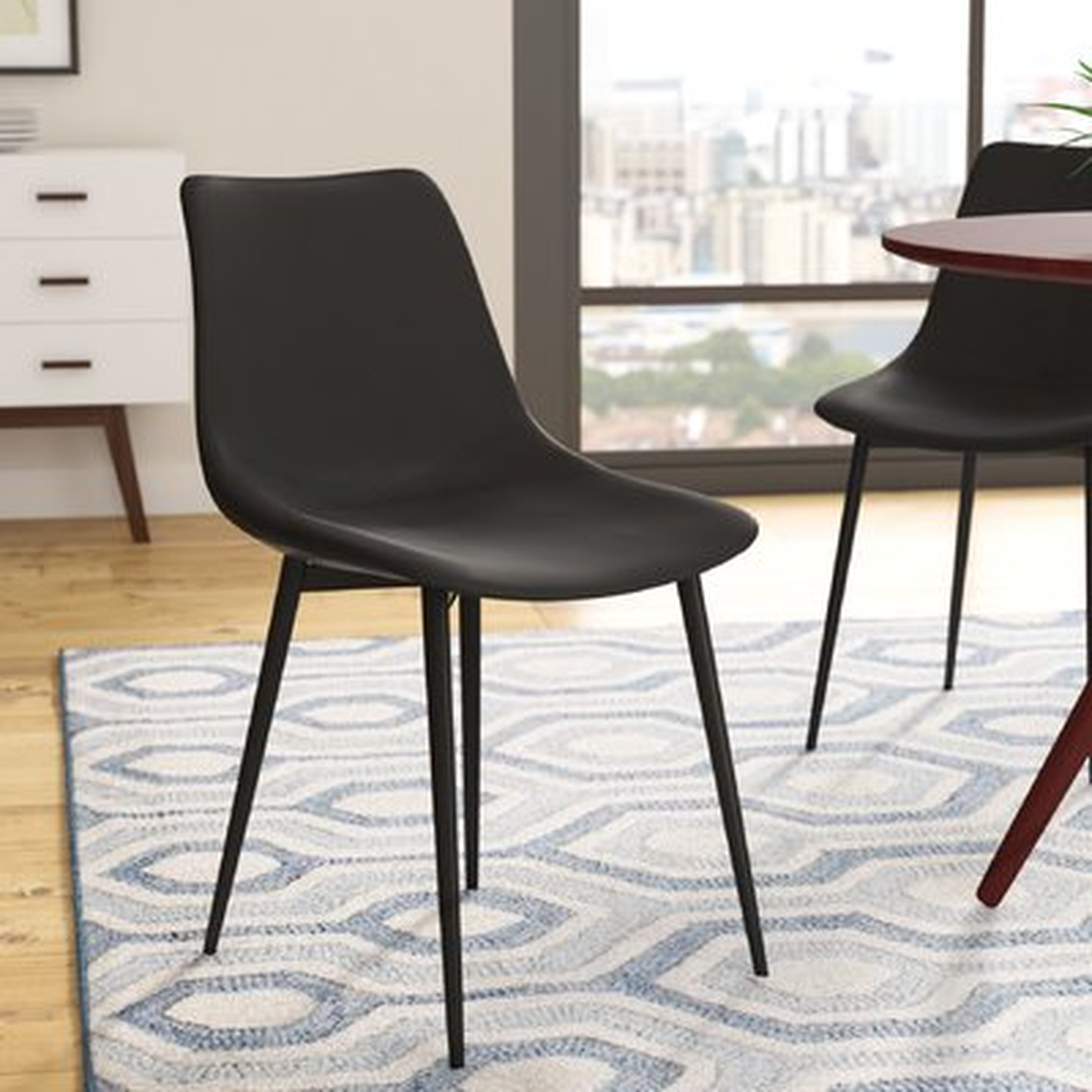 Shewmaker Upholstered Dining Chair, Charcoal - Wayfair