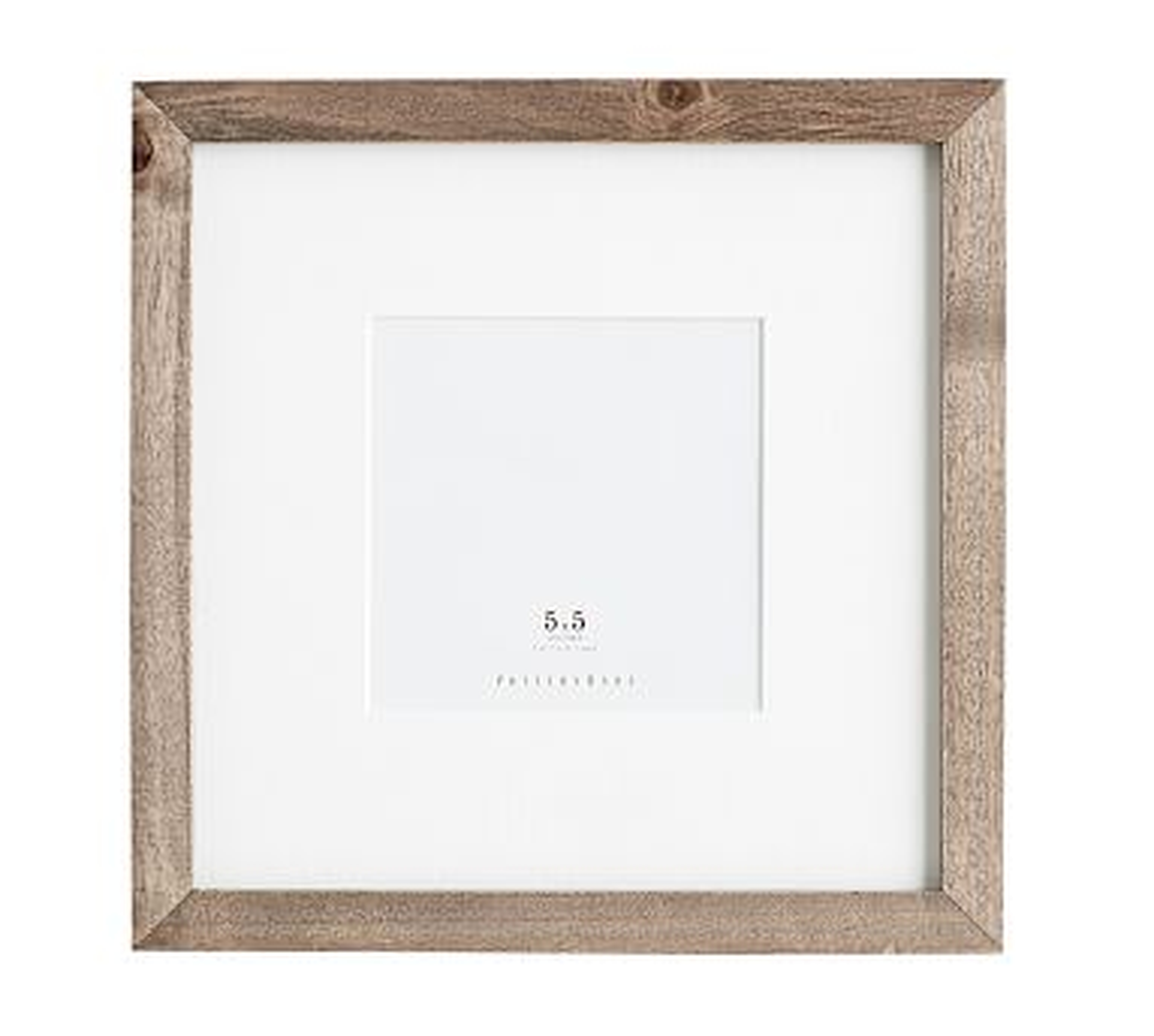 Wood Gallery Single Opening Frame - 5x5 (10x10 overall) - Gray - Pottery Barn