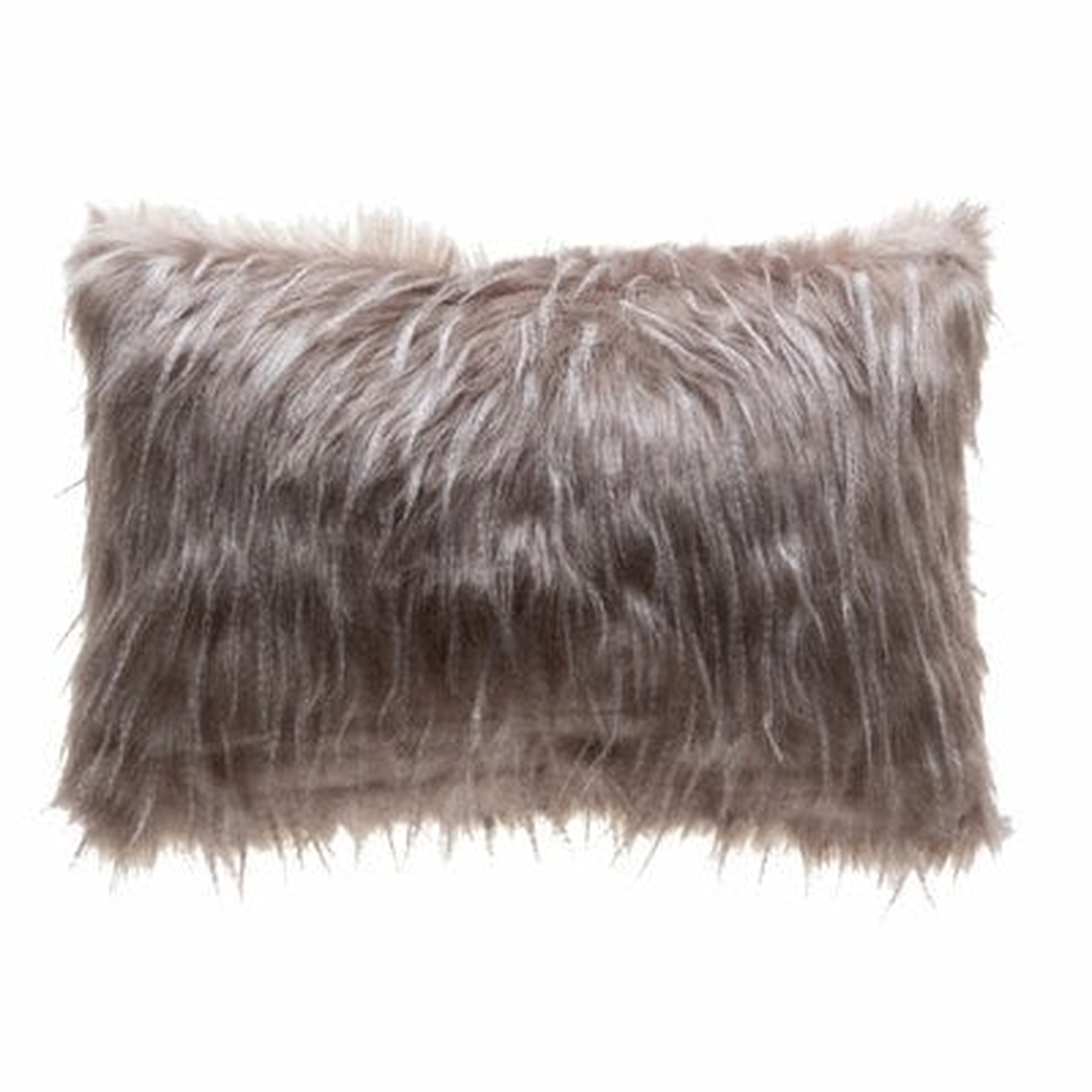 Holli Feather Indoor/Outdoor Faux Fur Lumbar Pillow Cover - Wayfair