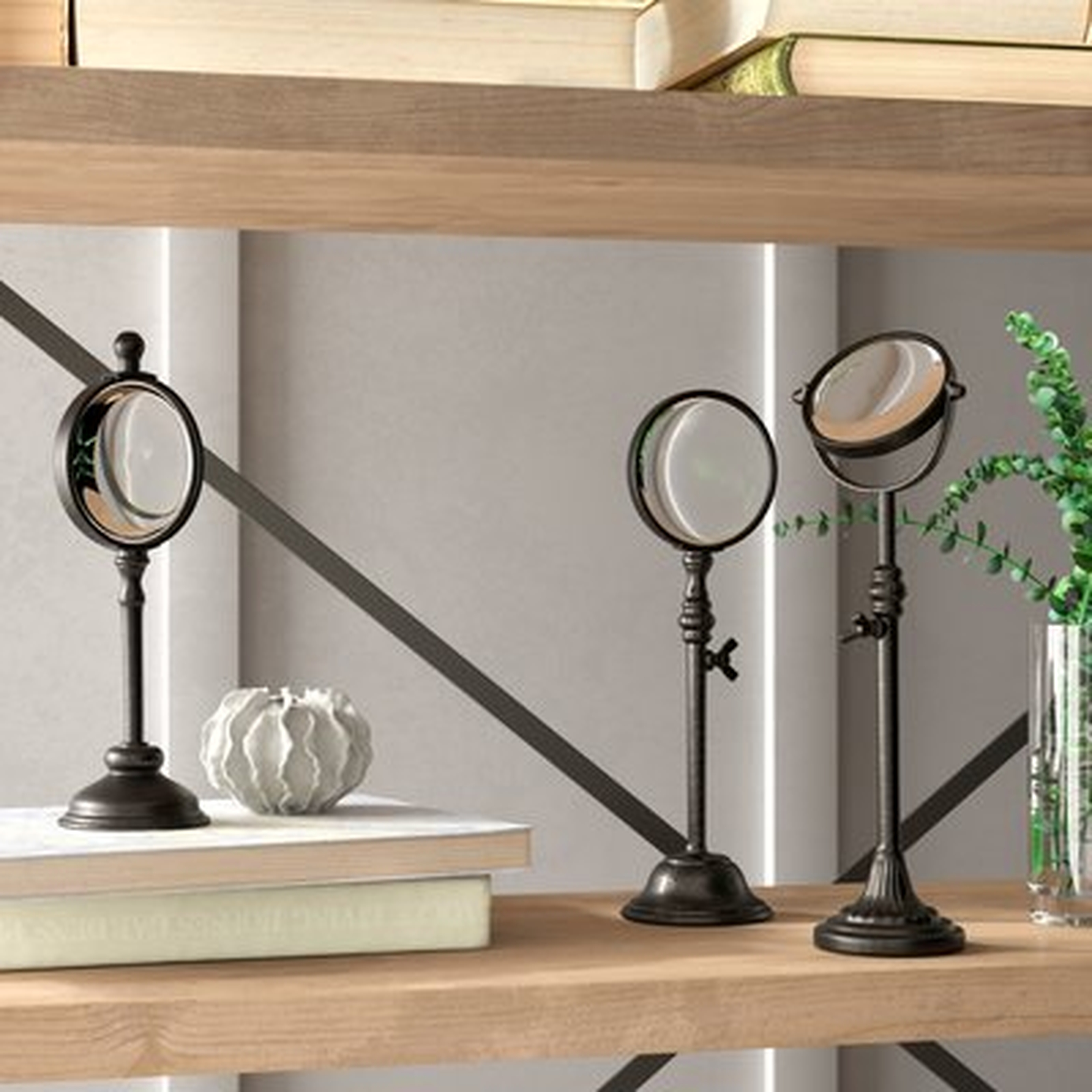 Doster Metal Magnifying Glasses on Stand Set - Wayfair