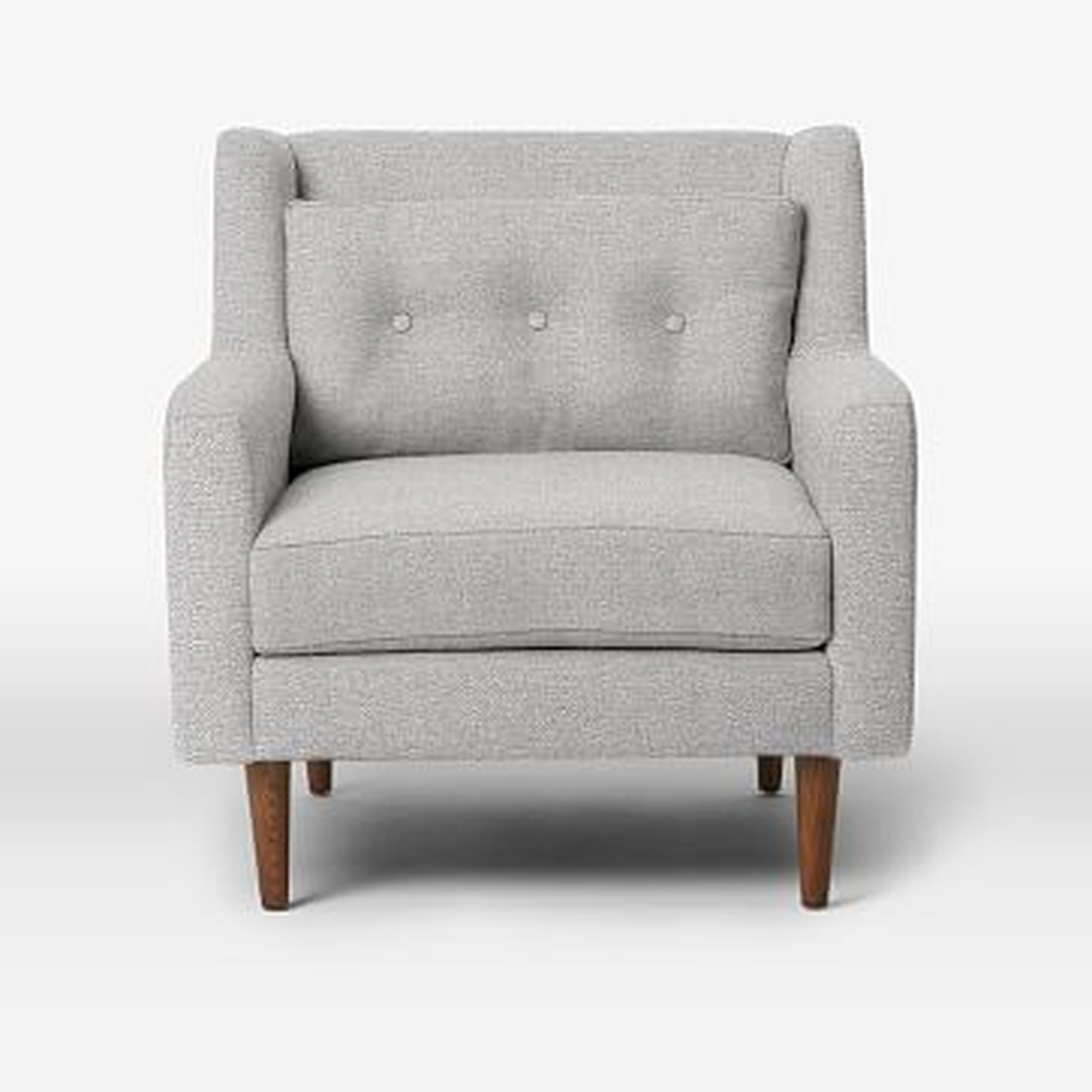 Crosby Armchair, Chenille Tweed, Frost Gray - West Elm