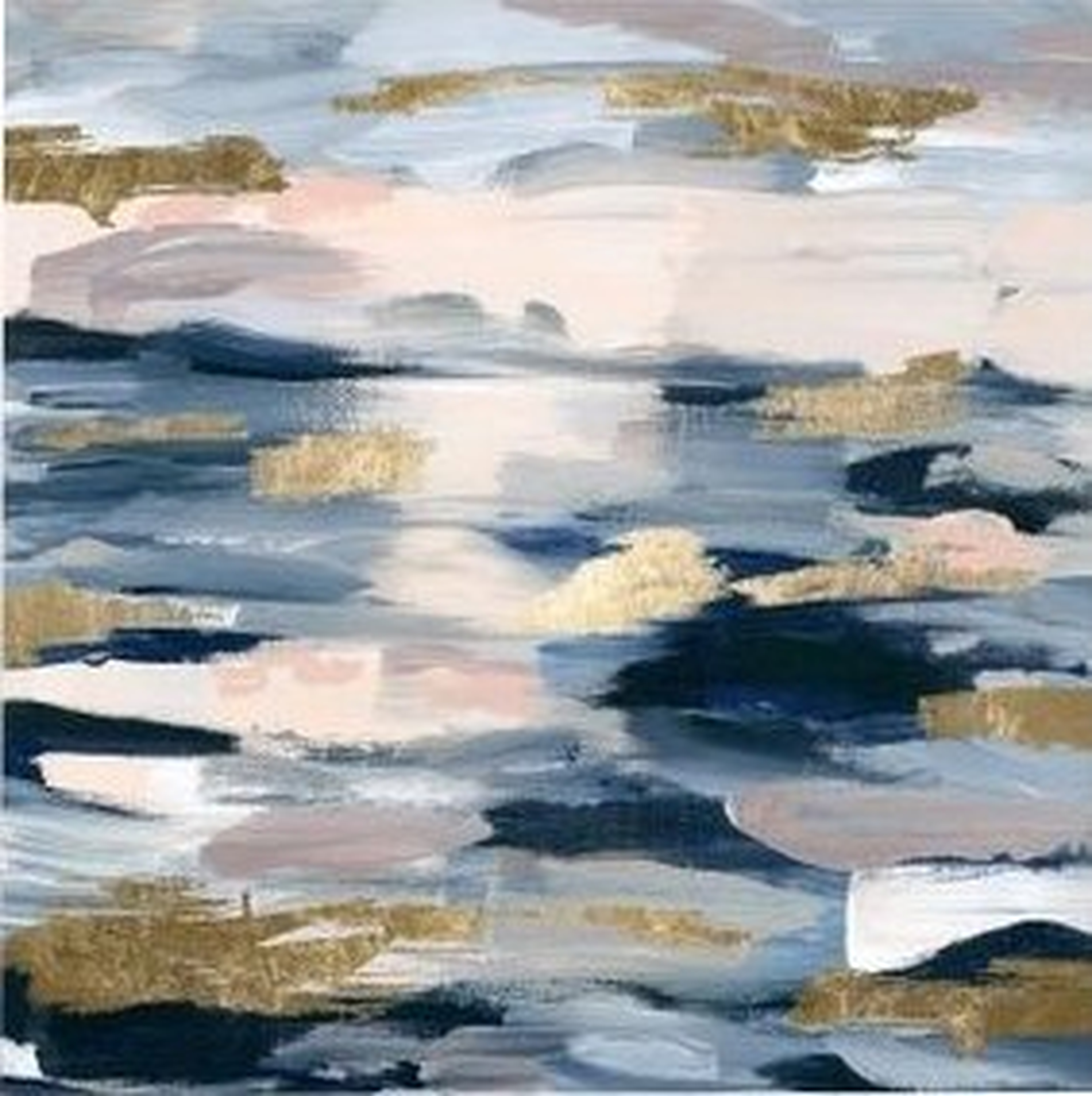 'Smoke on the Water Abstract' Wrapped Canvas on Canvas - AllModern