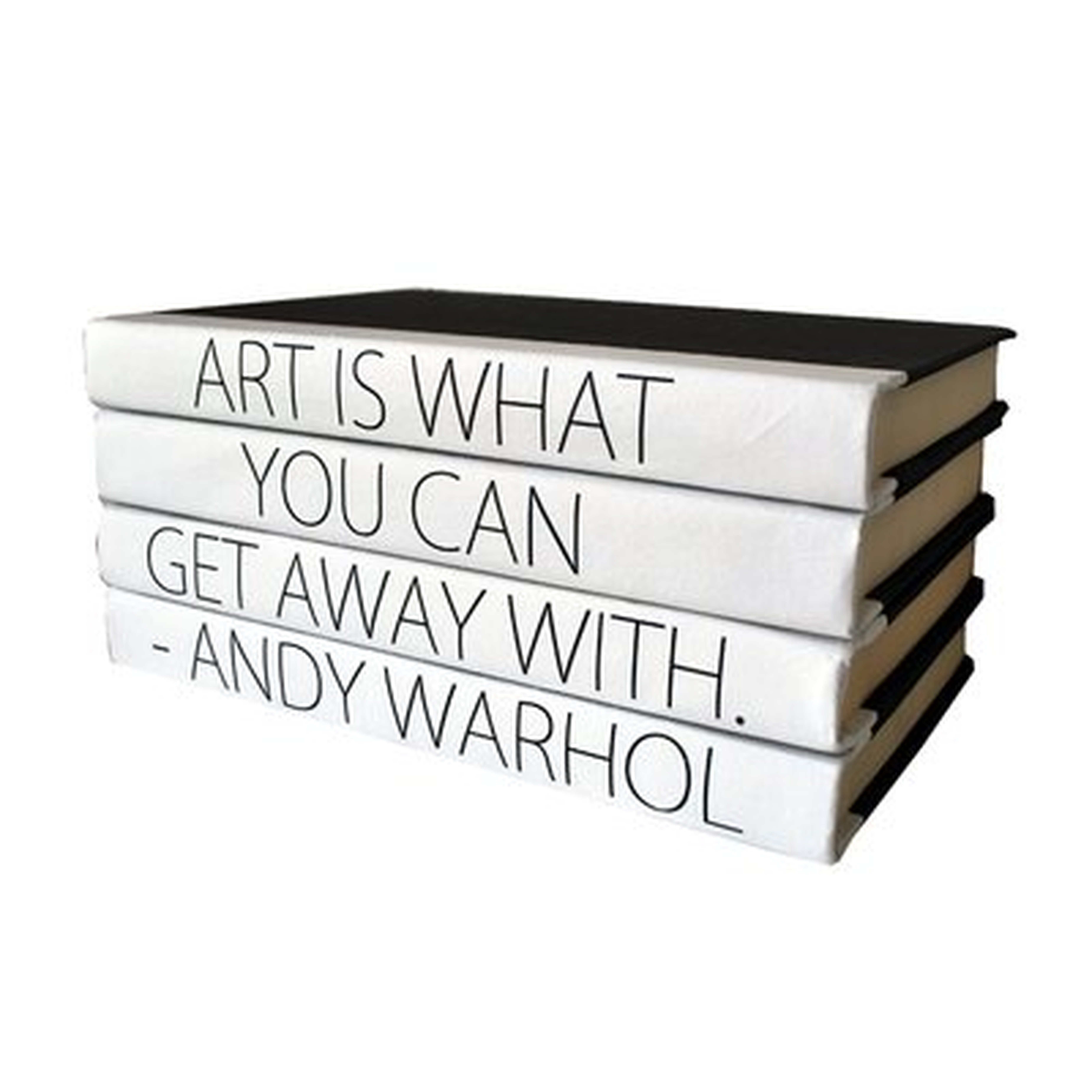 Art Quote Stack 4 Piece Decorative Book Set - Andy Warhol - Wayfair