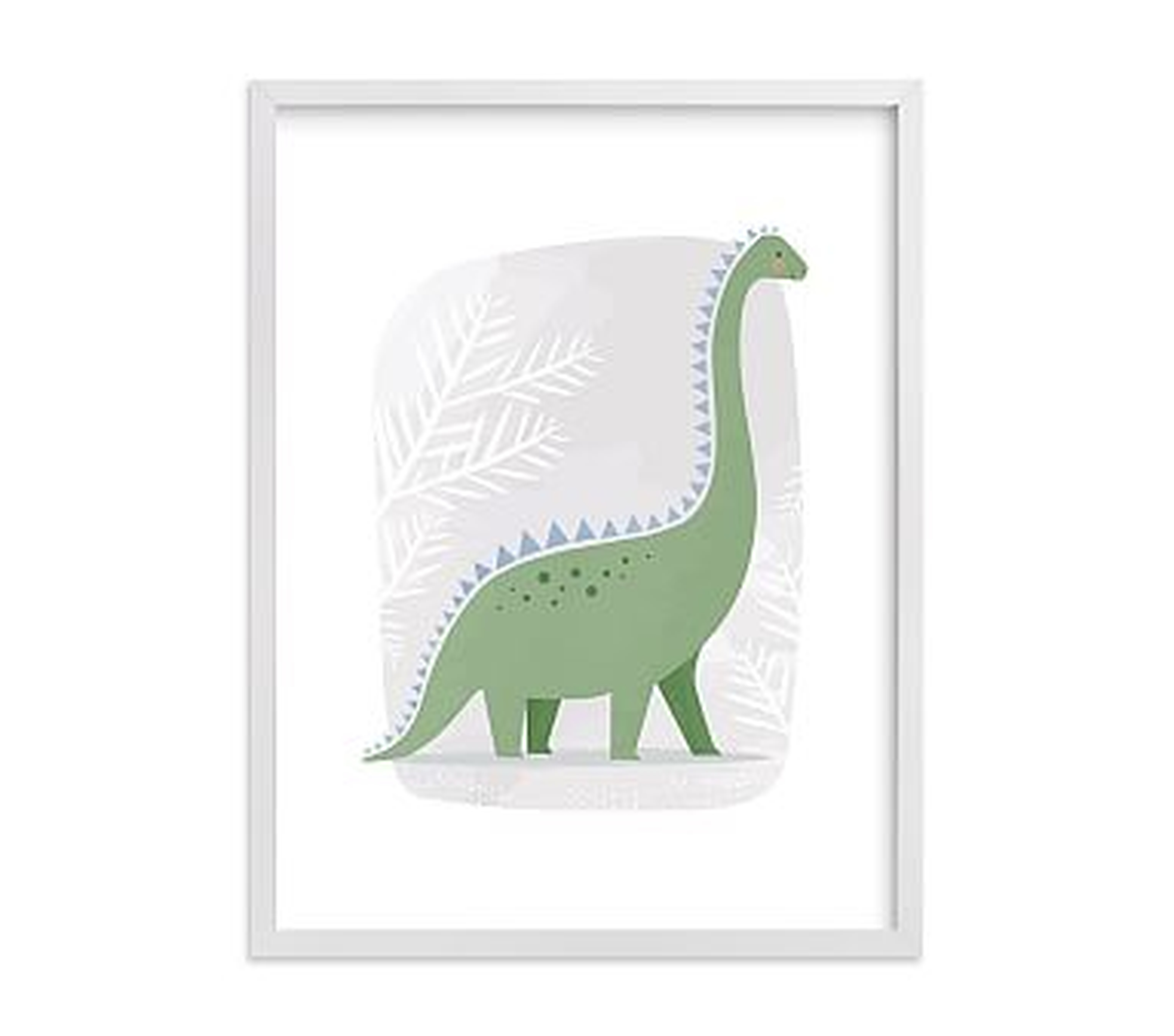Happy Dino Wall Art by Minted(R), 18x24, White - Pottery Barn Kids