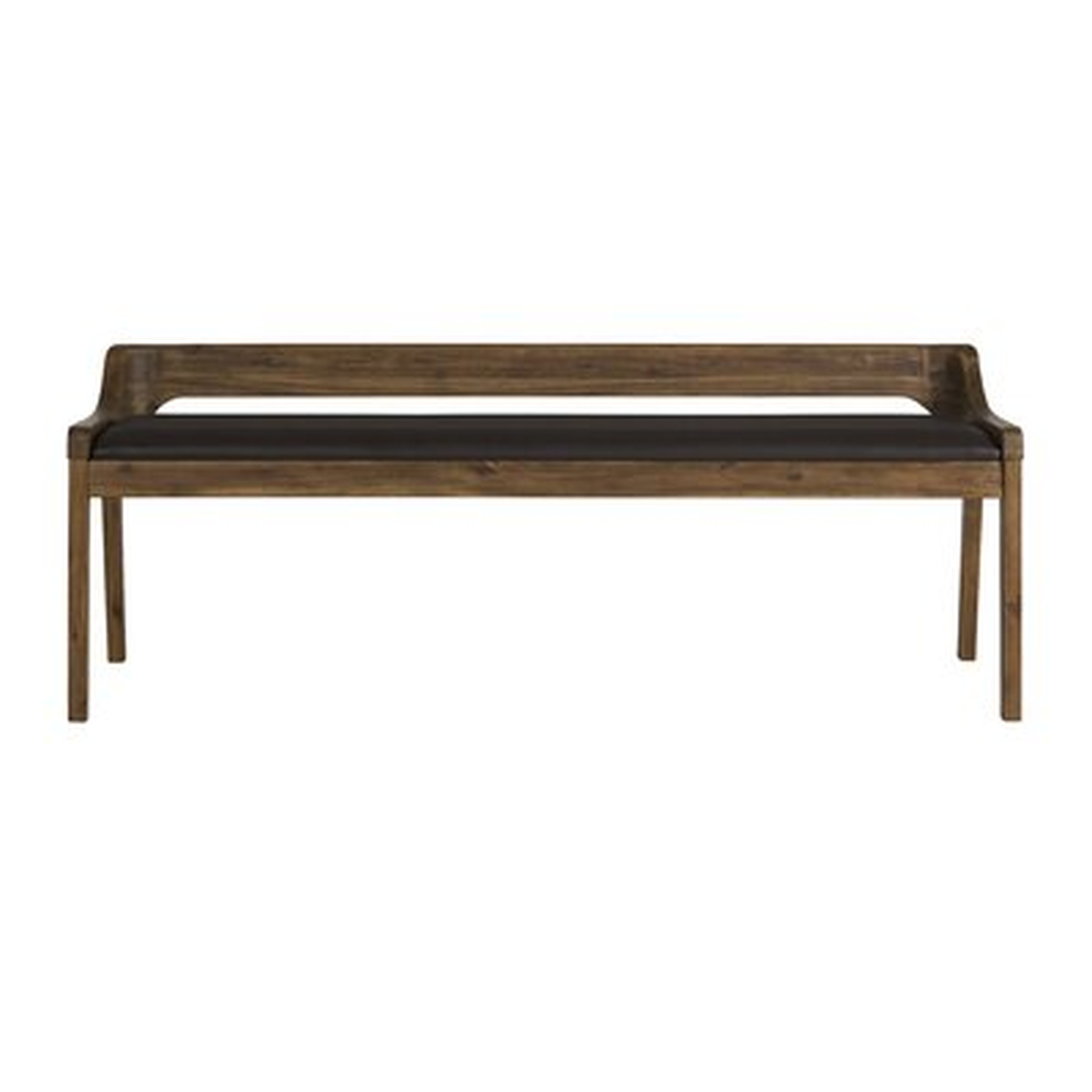 Bourgoin Faux Leather Bench - AllModern