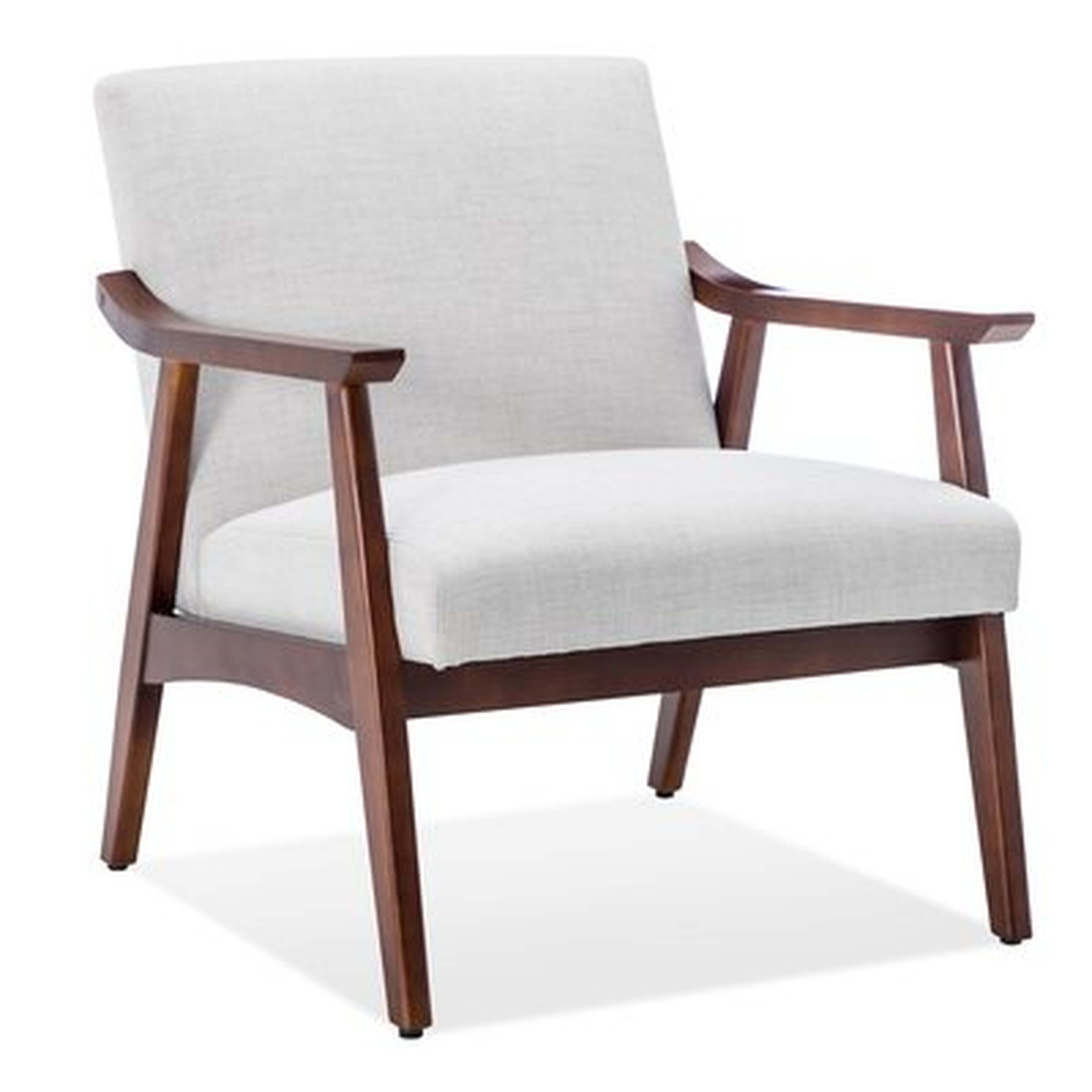 Dellin Accent Chair Living Room Upholstered Linen Armchair, Gray - Wayfair