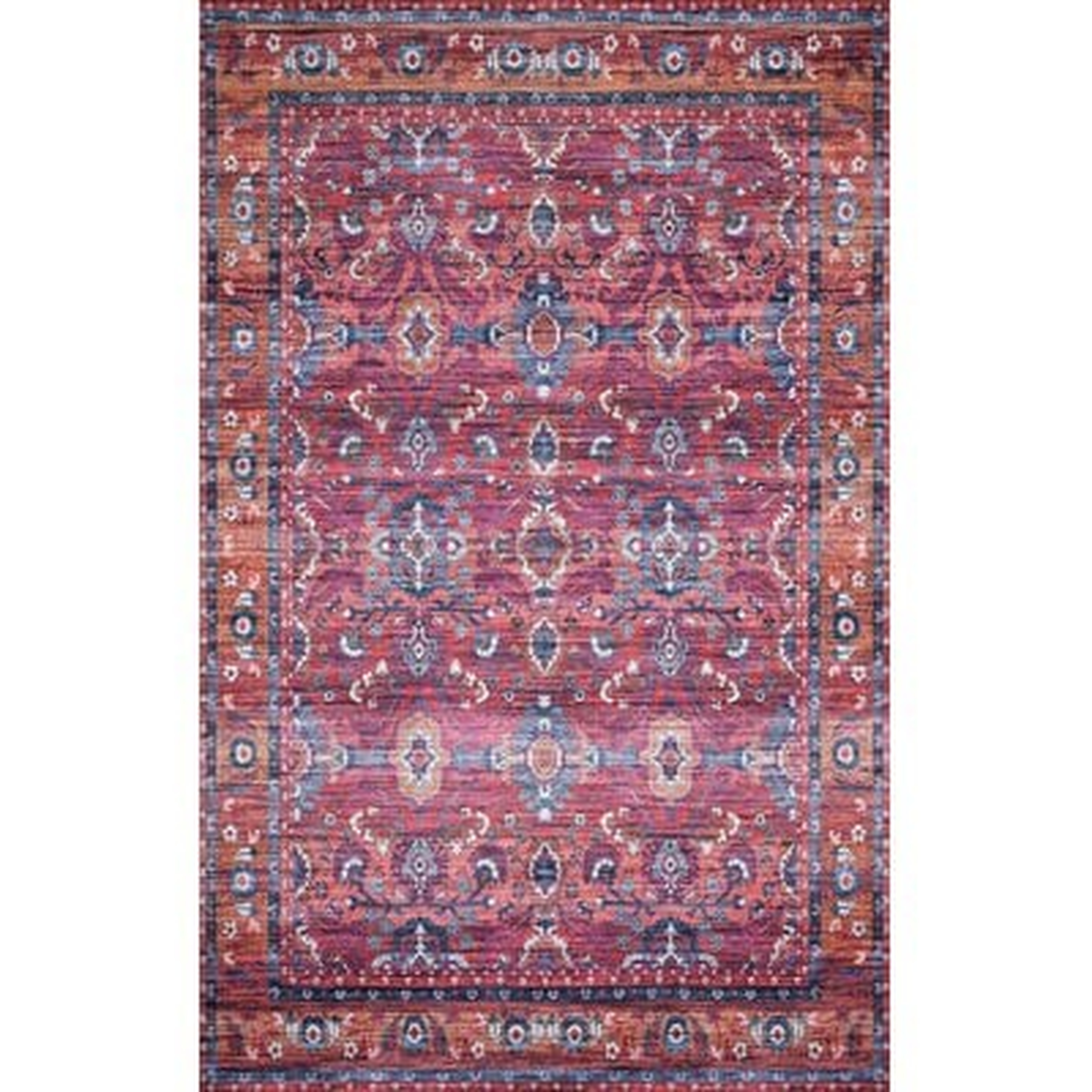 Cielo Berry/Tangerine Area Rug - Wayfair
