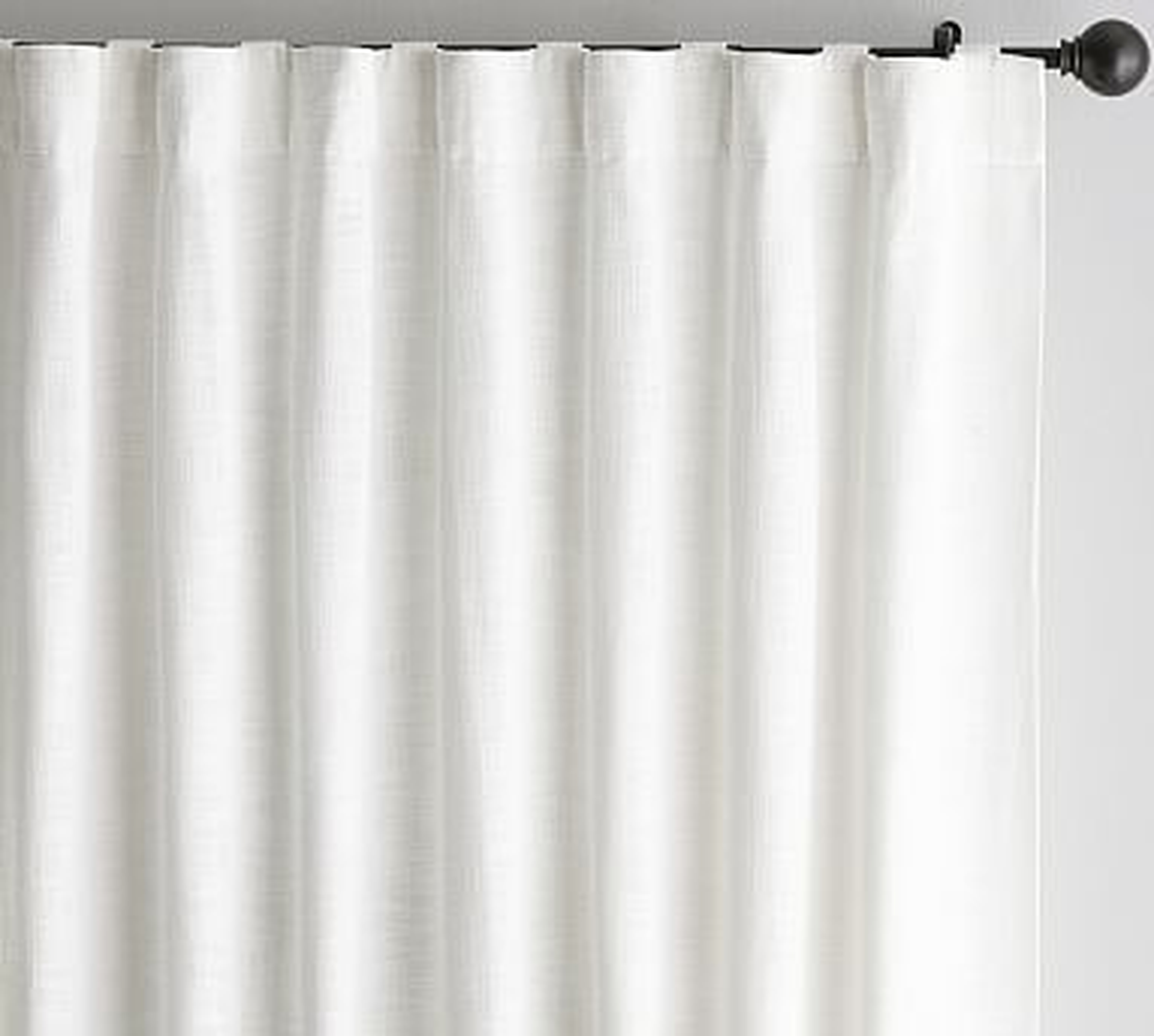 Seaton Textured Cotton Curtain, 50 x 108", White - Pottery Barn