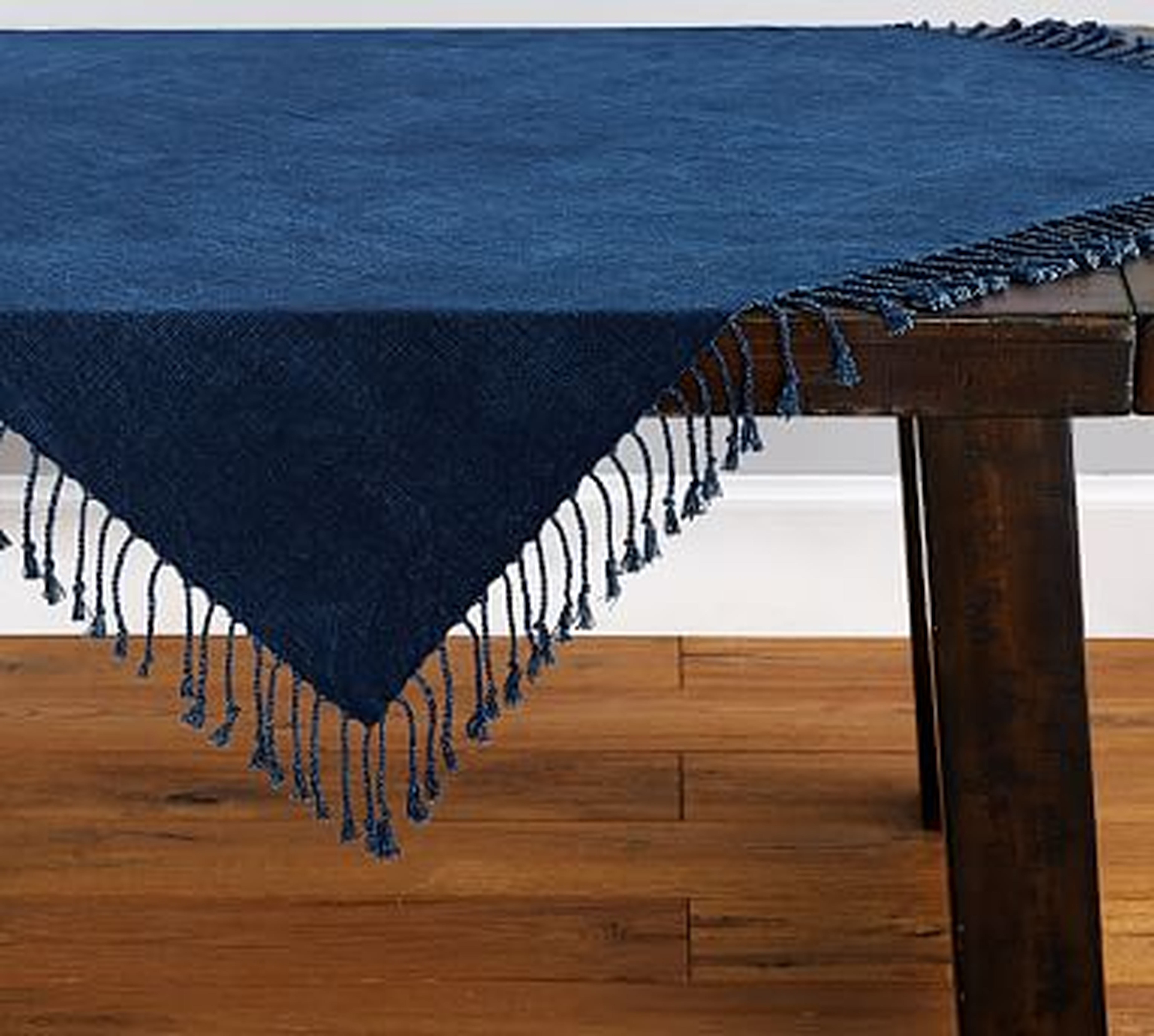 Indigo Knotted Table Throw - Pottery Barn