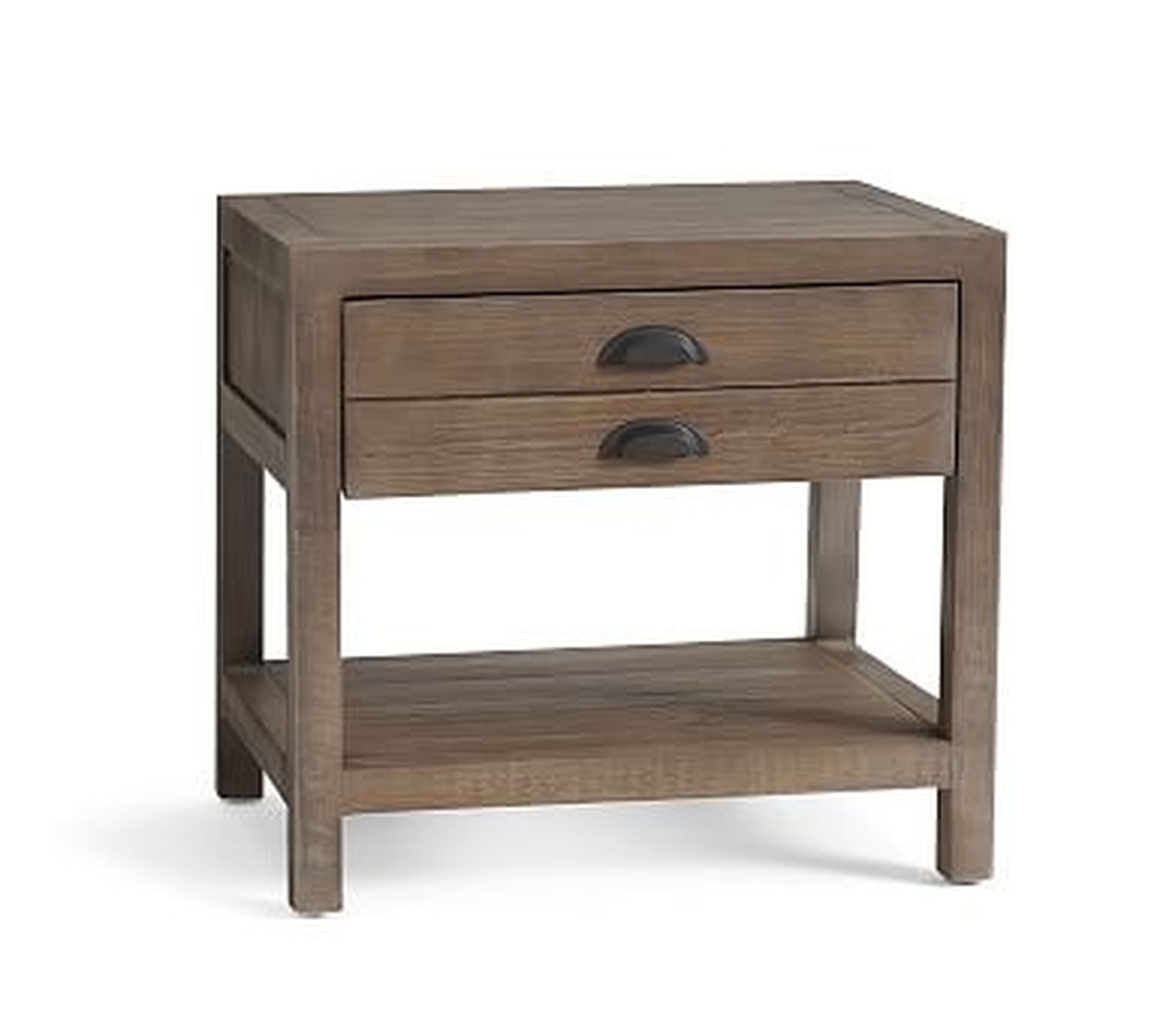 Architects Reclaimed Wood End Table, Astorian Gray - Pottery Barn