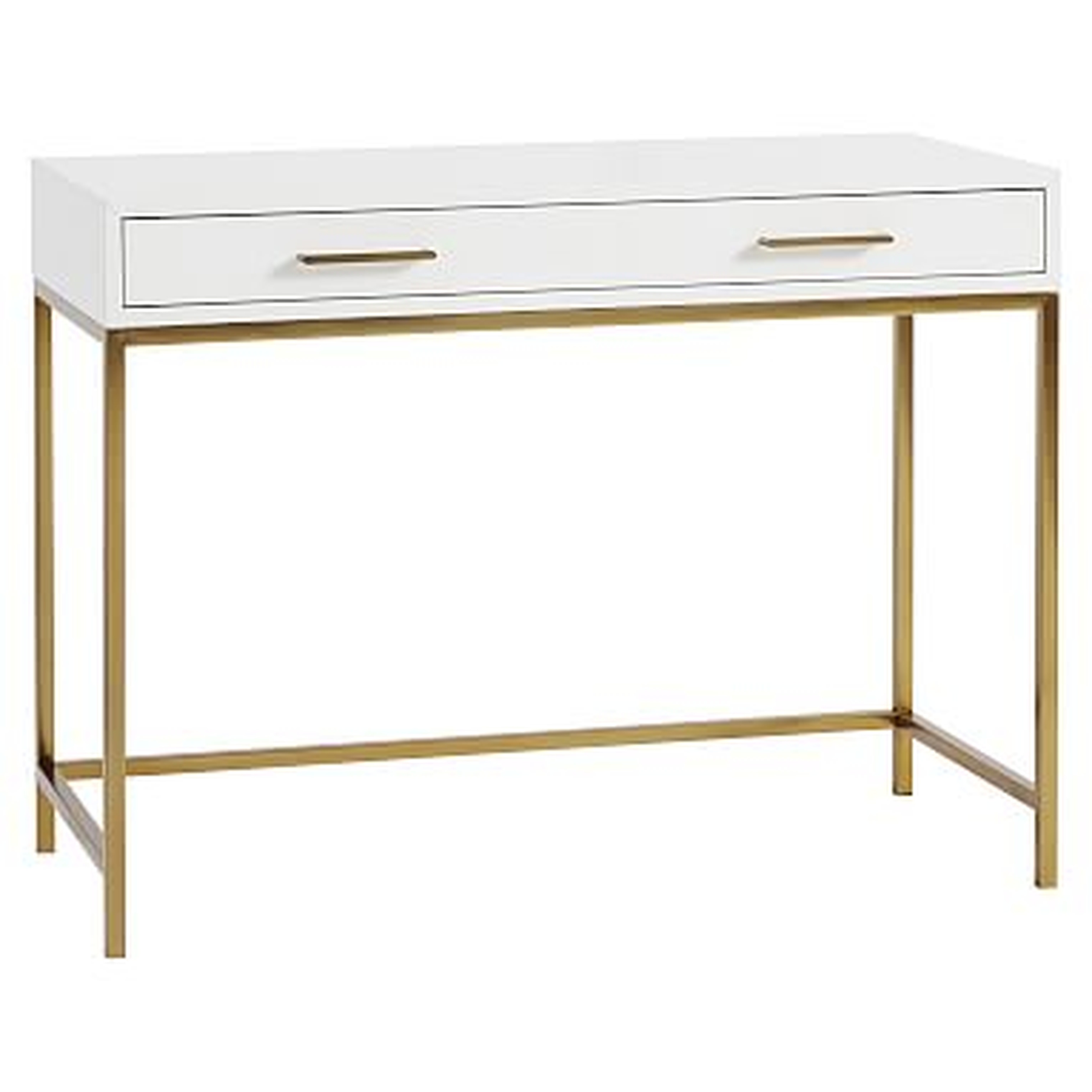 Blaire Classic Desk, Lacquered Simply White - Pottery Barn Teen