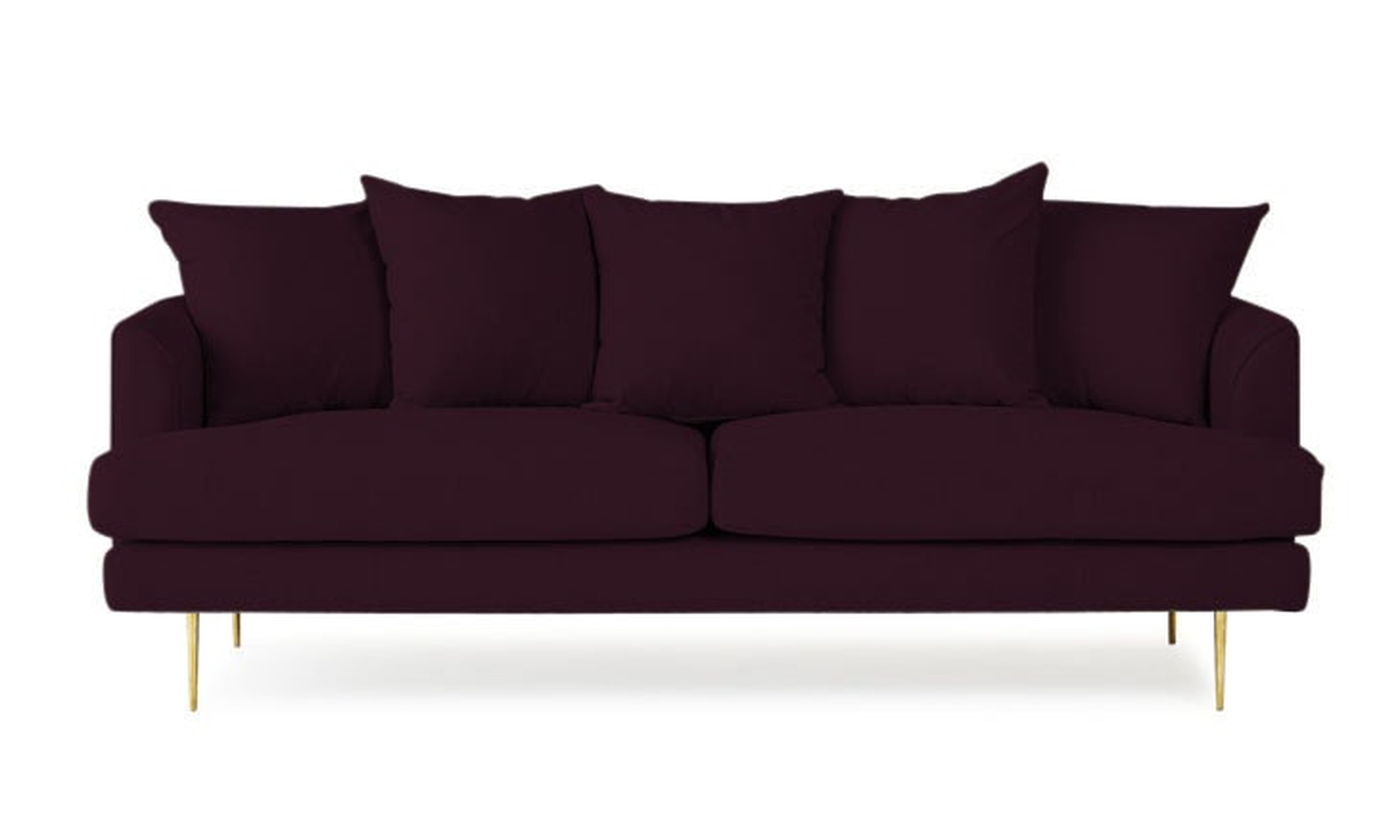Purple Aime Mid Century Modern Sofa - Genova Purple - Joybird