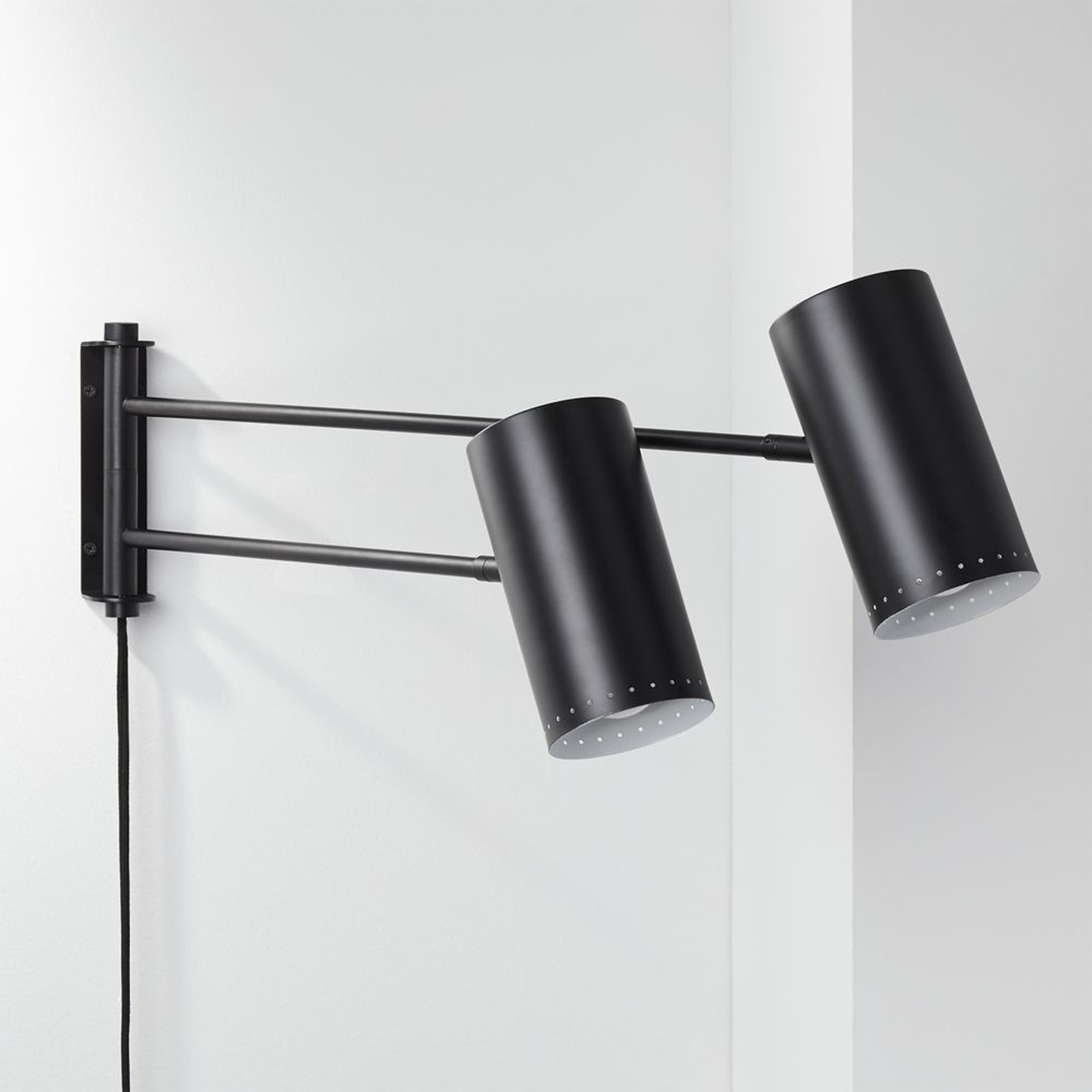 Duo Wall Sconce Black - CB2