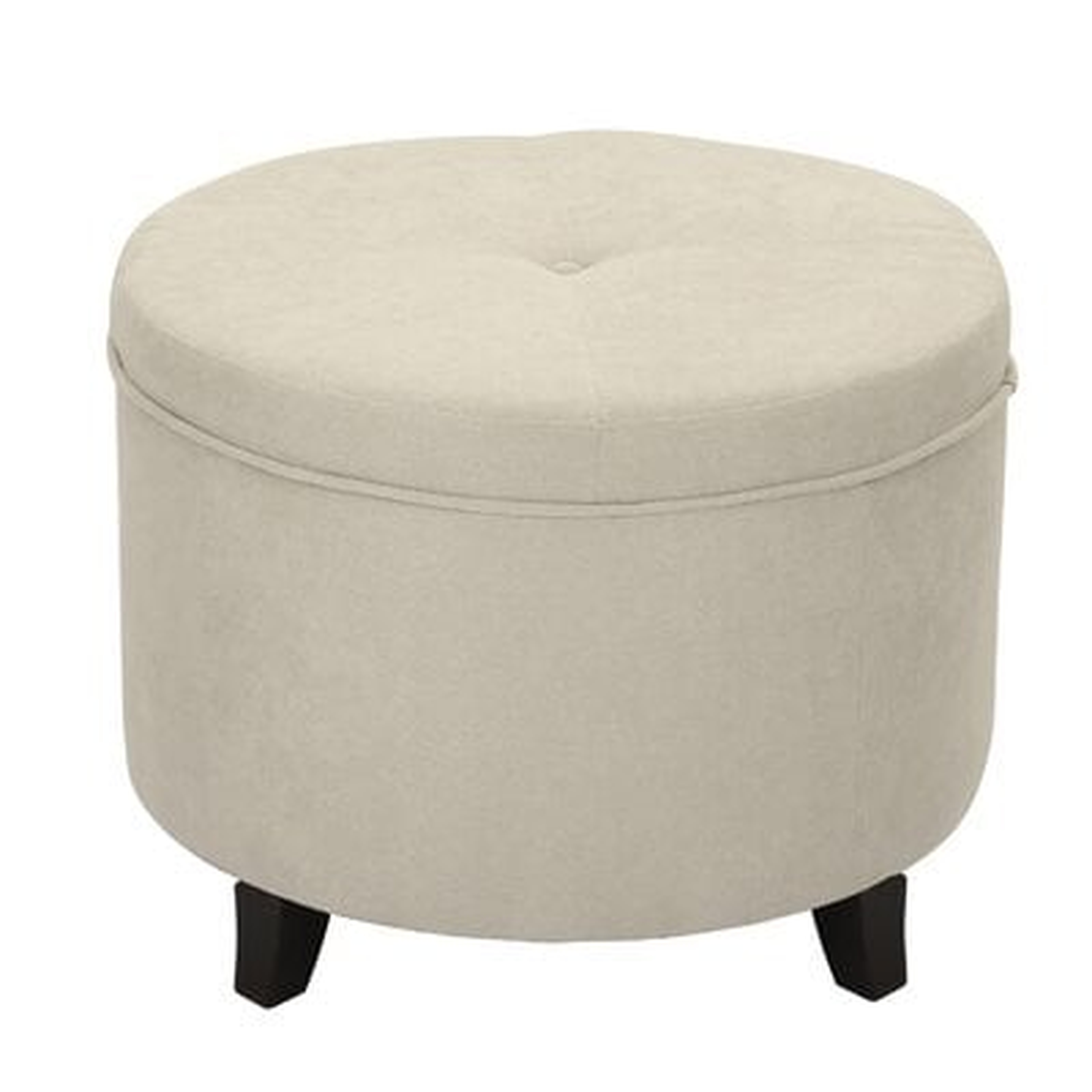 Veal Round Tufted Storage Ottoman - Wayfair