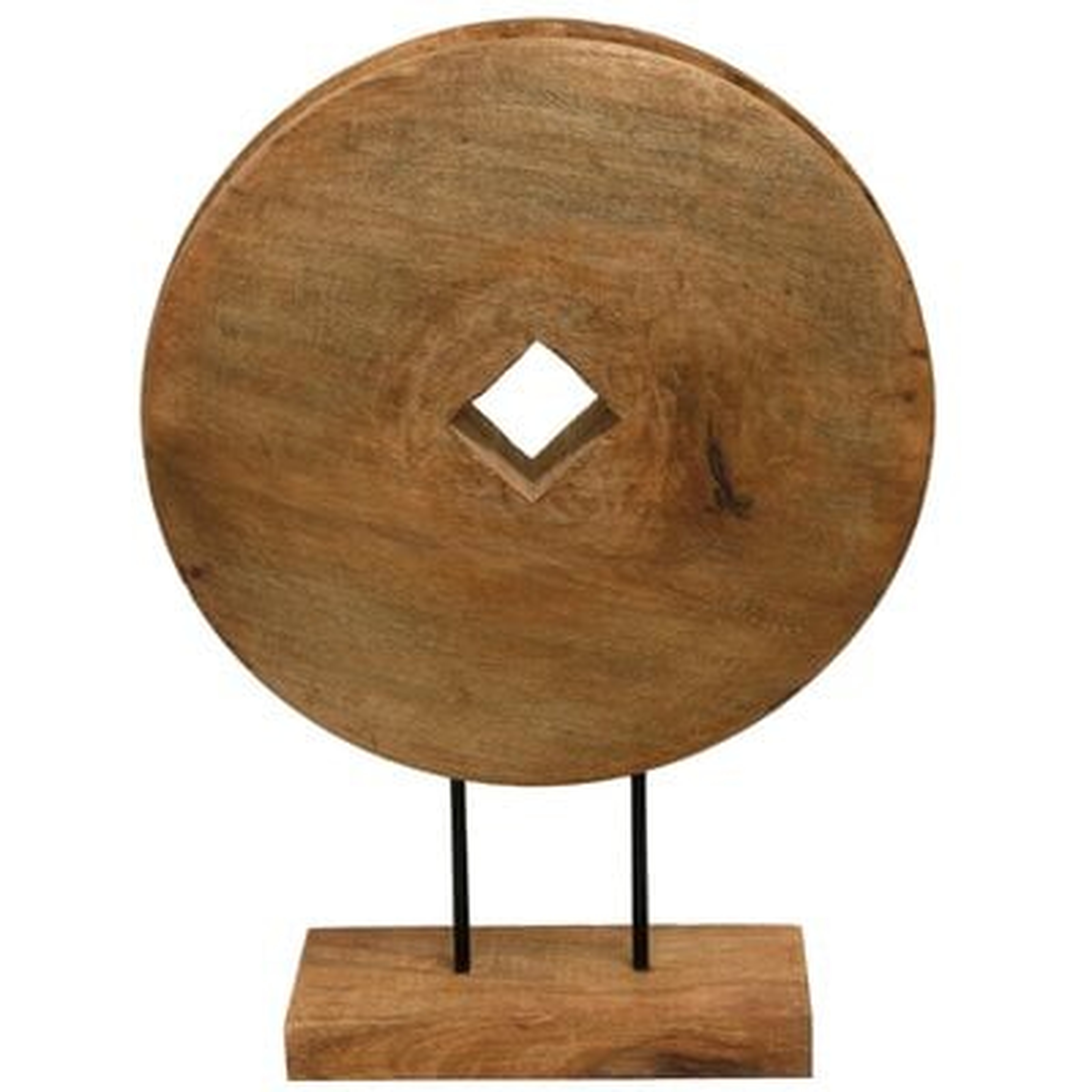 Armes Wheel Wood Carved Table Sculpture - Wayfair