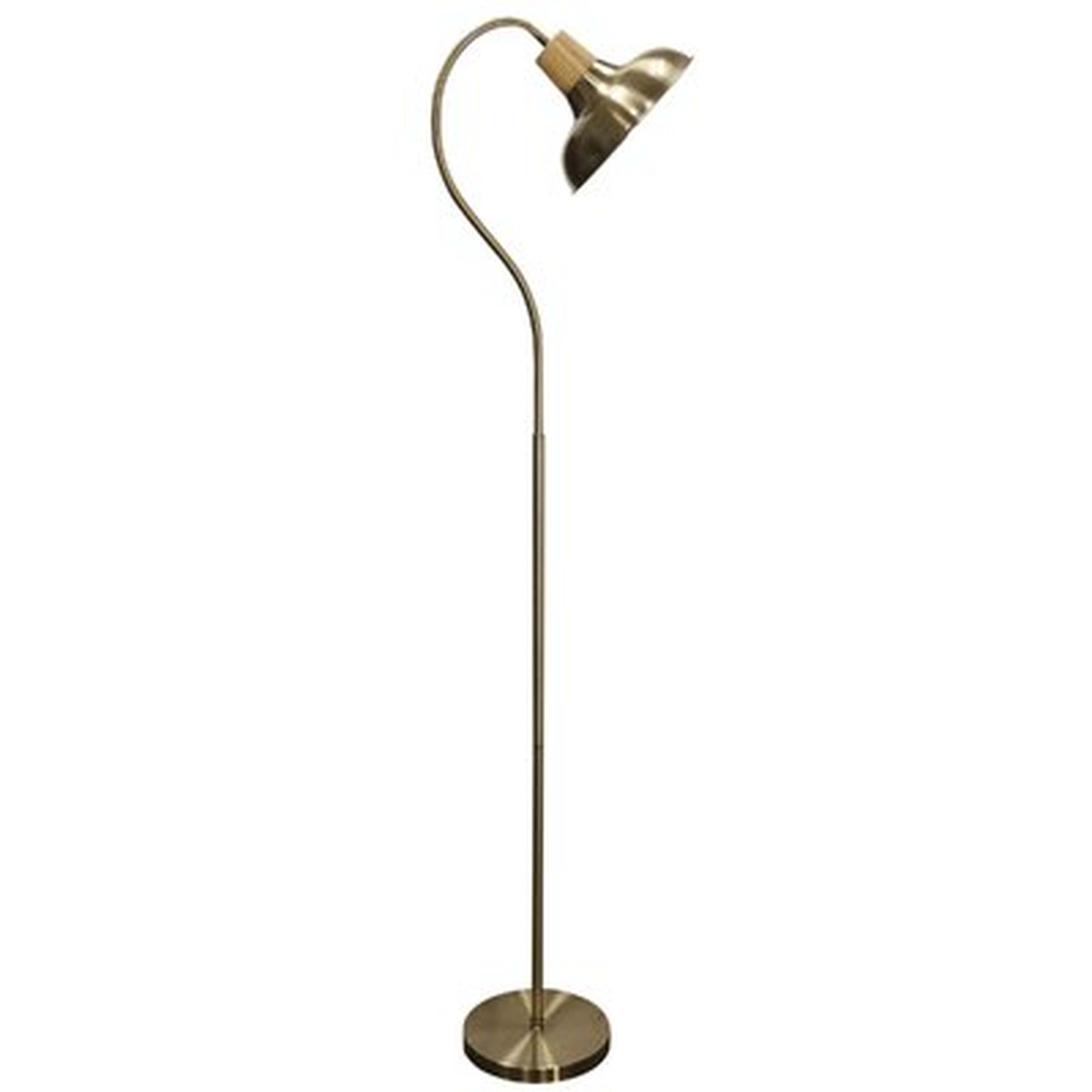 Guccione Steel and Wood 64.5" Arched Floor Lamp - AllModern