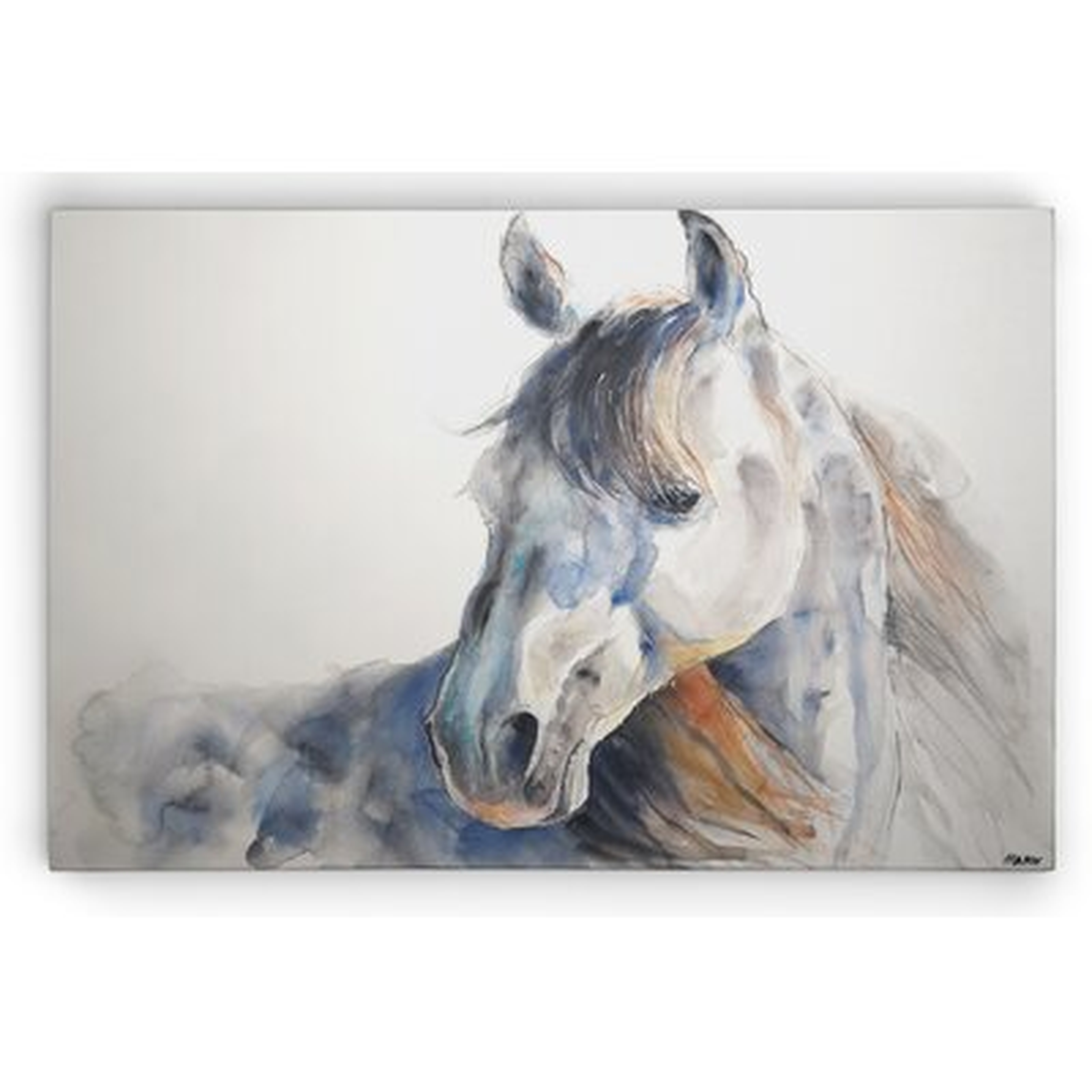 Premium Gallery 'Looking Back' Framed Painting Print on Wrapped Canvas - Wayfair