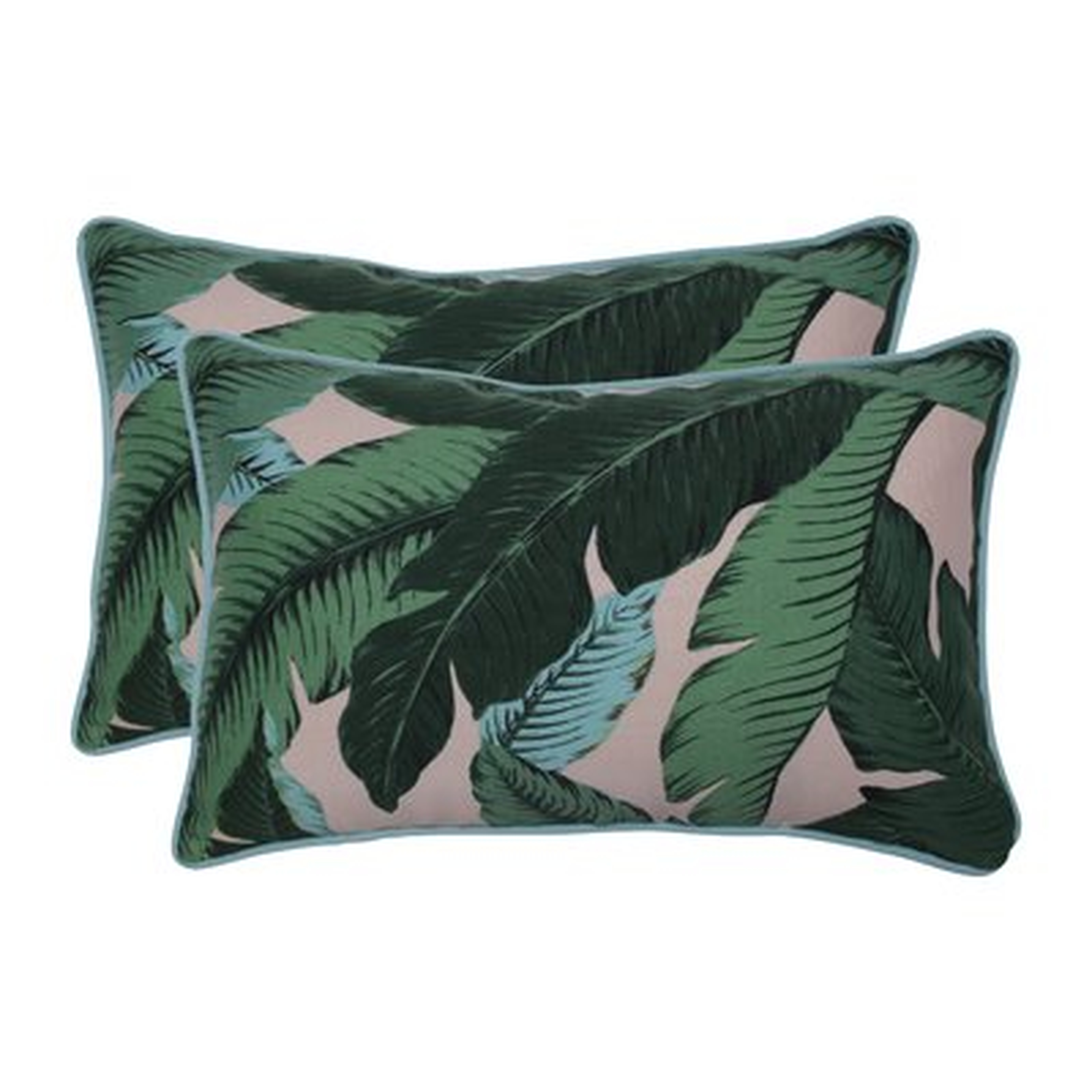 Elmfield Swaying Palms Indoor/Outdoor Lumbar Pillow (Set of 2) - Wayfair