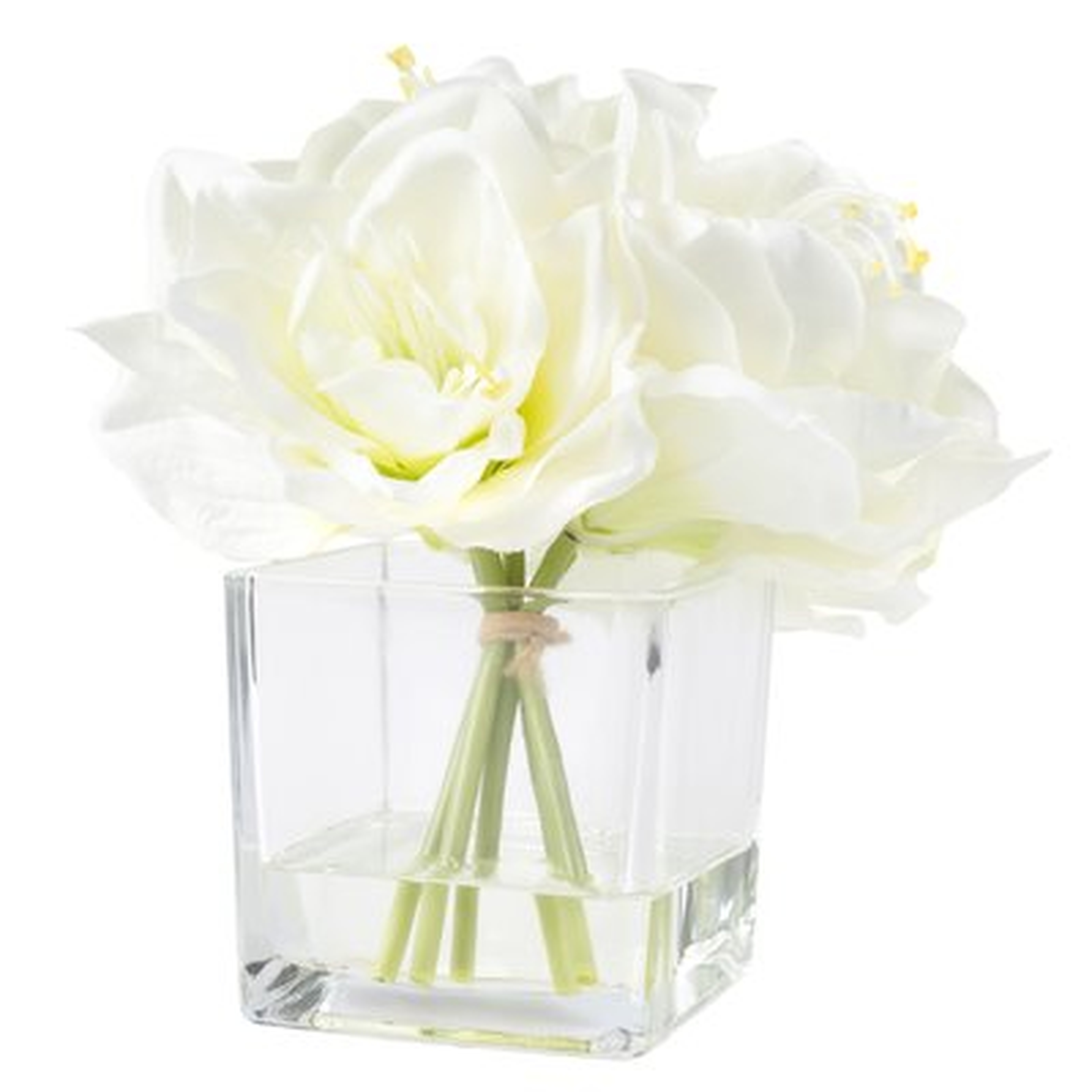 Lilies Floral Arrangement in Vase - AllModern