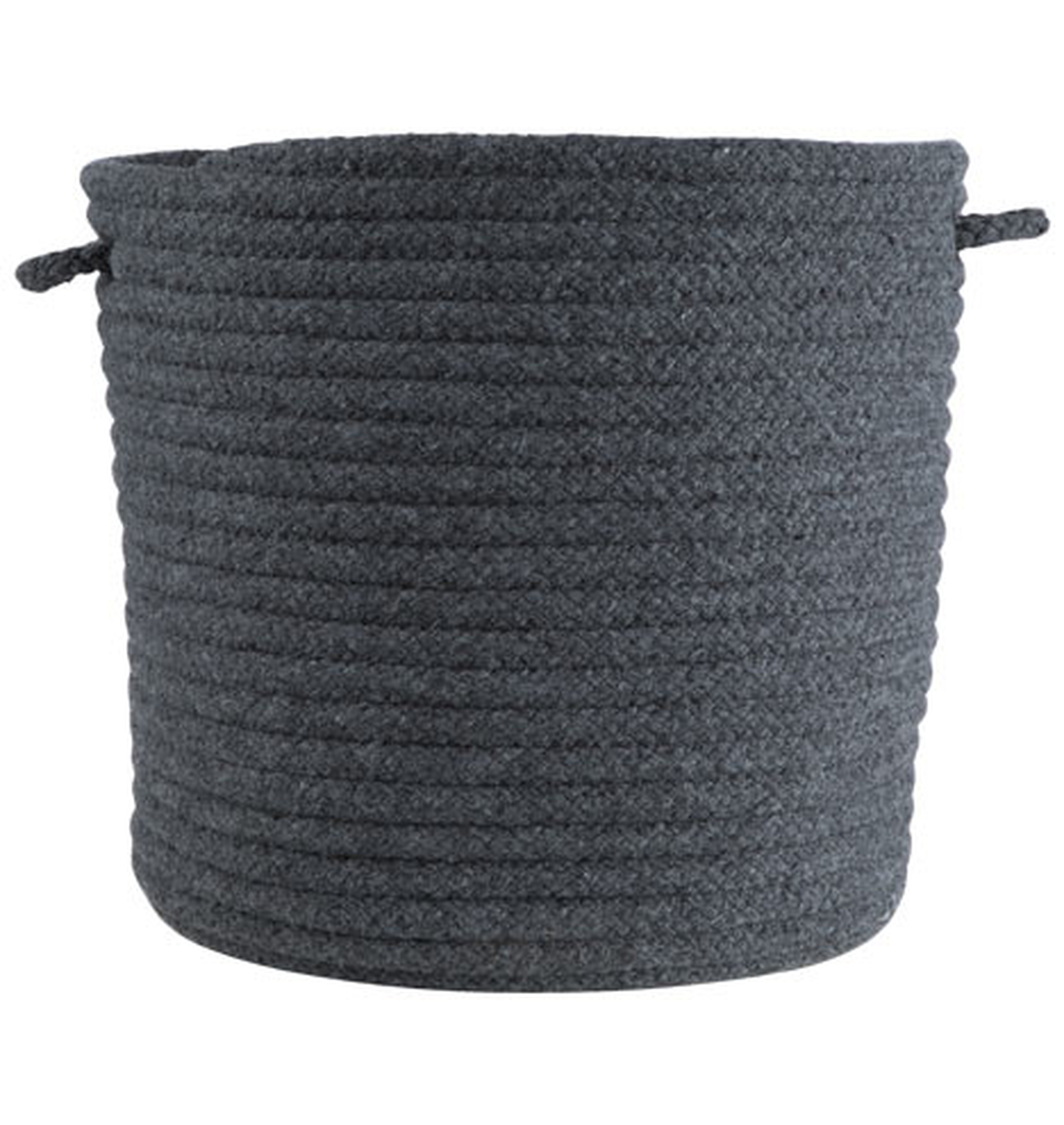 Slate Gray Cablelock Wool Basket - Rejuvenation