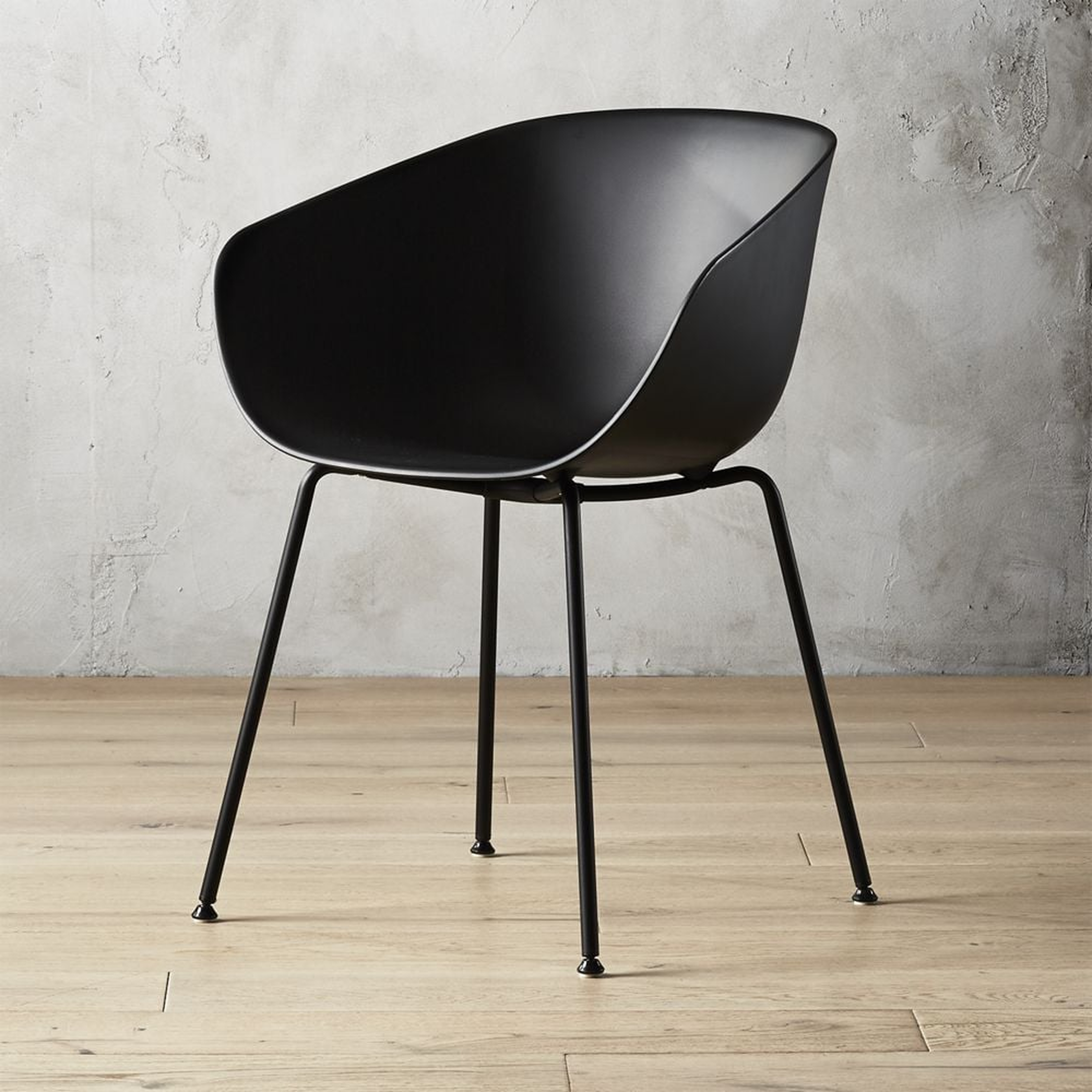 Poppy Black Plastic Chair - CB2