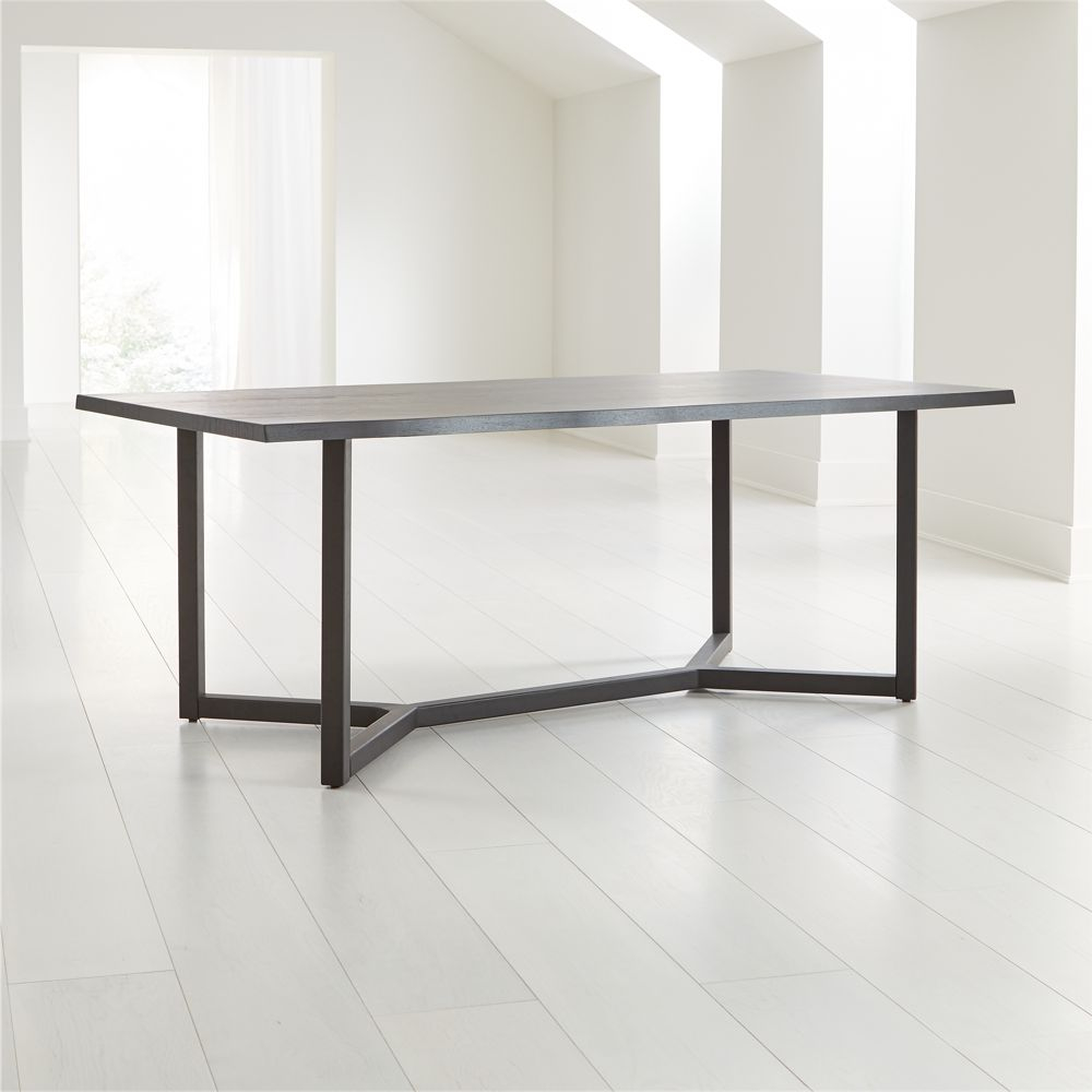 Verge 80" Black Live Edge Dining Table - Crate and Barrel