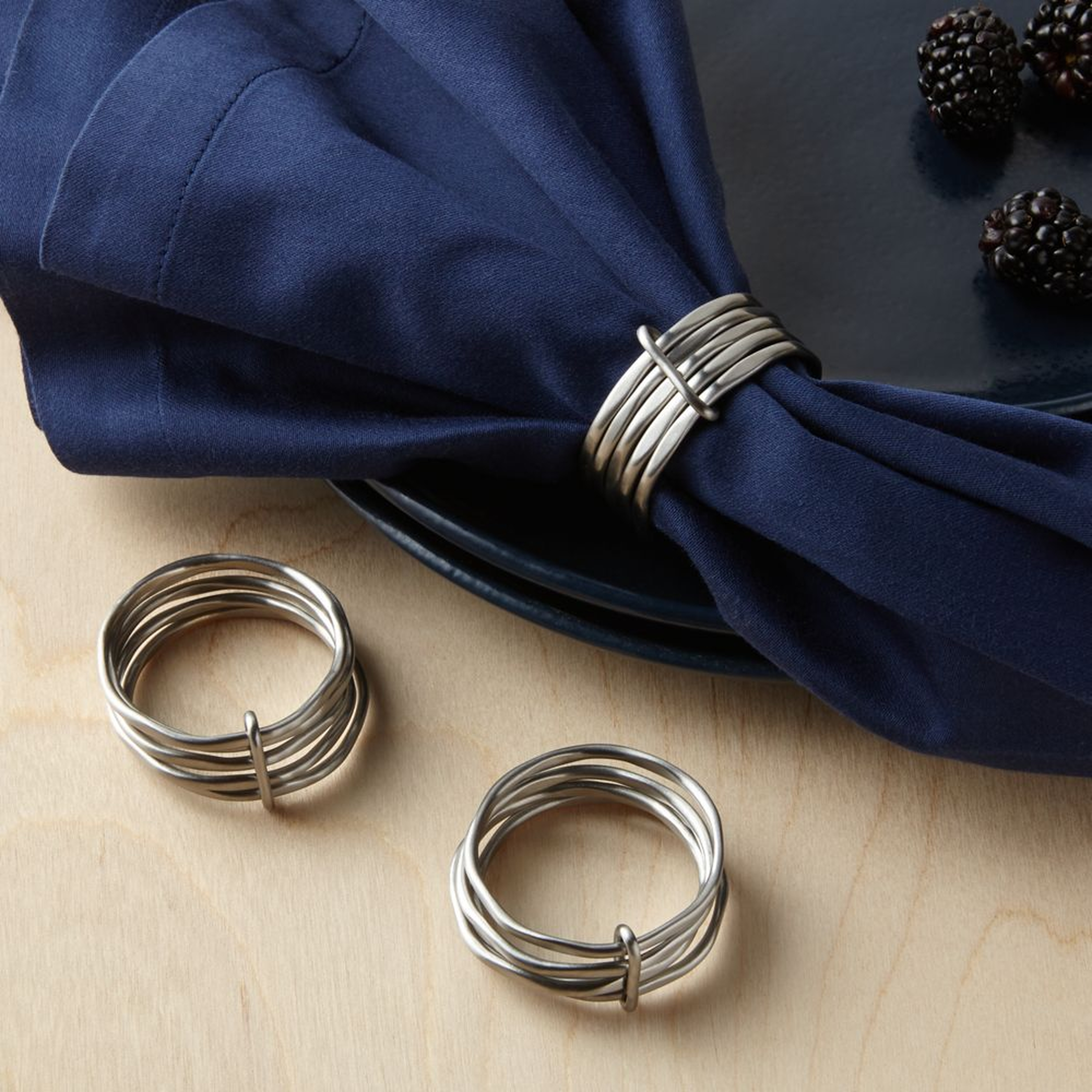 5-Ring Silver Napkin Ring - Crate and Barrel