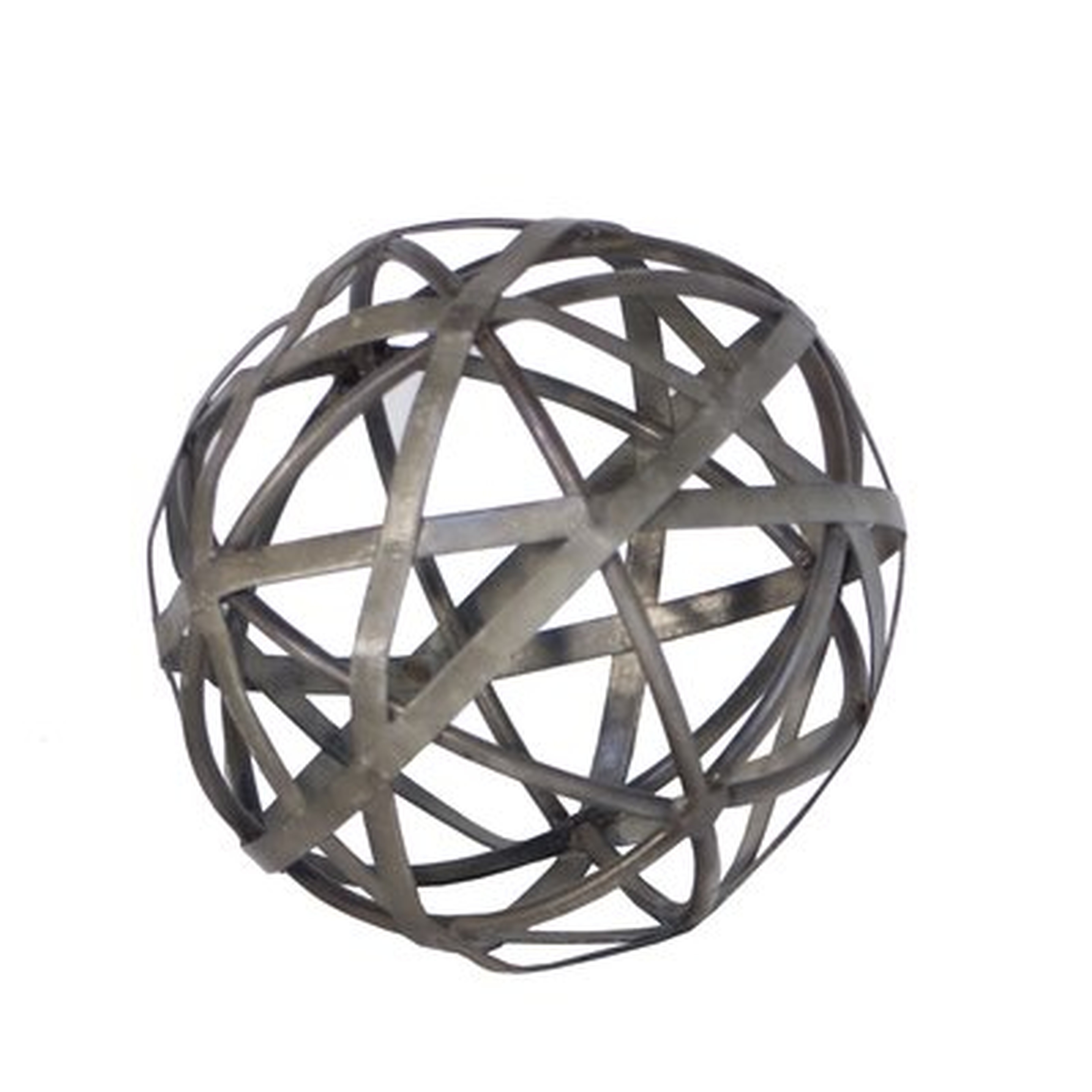 Grossi Galvanized Sphere Sculpture - Wayfair