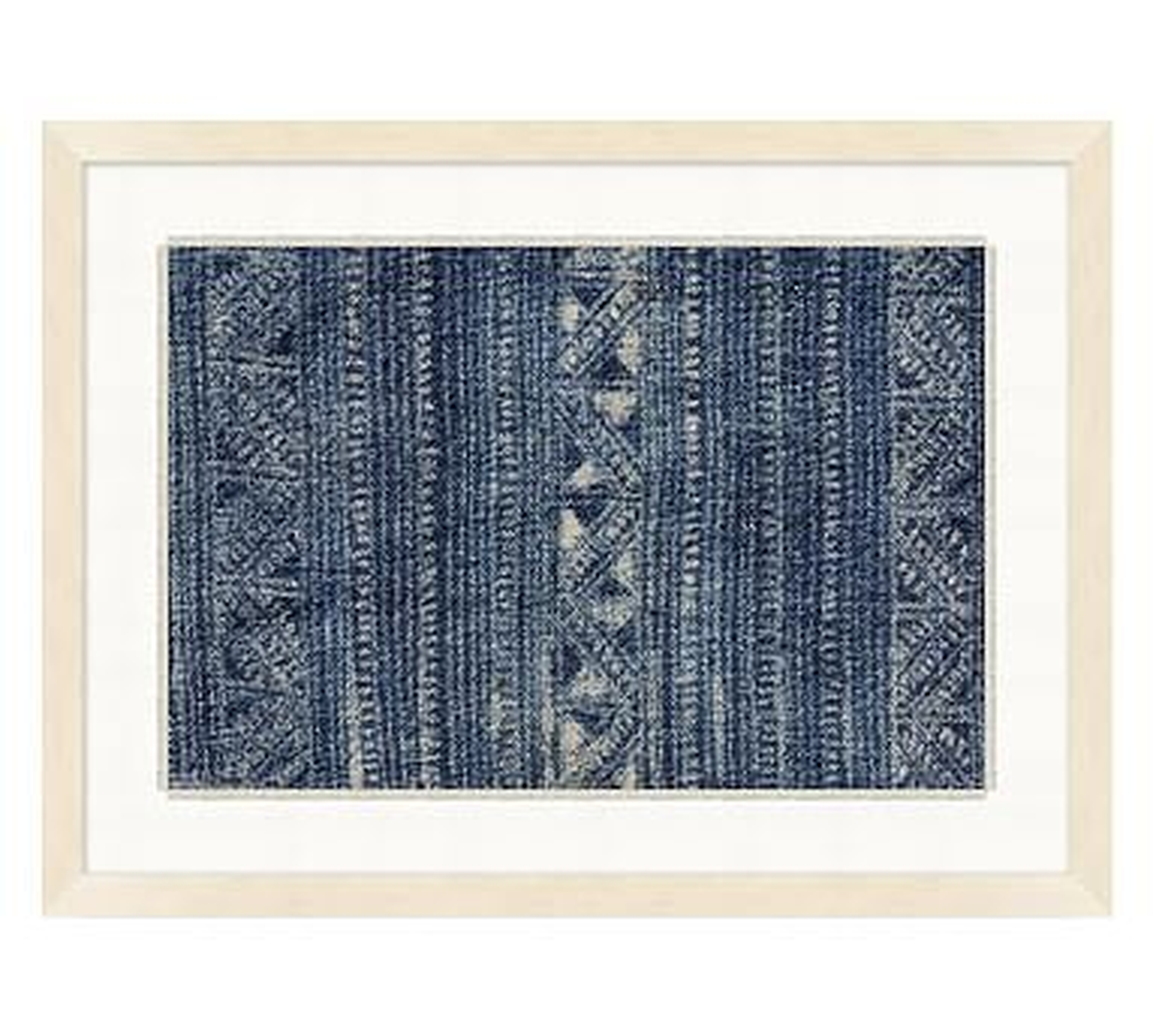 Indigo Batik Framed Paper Print, #3 - Pottery Barn