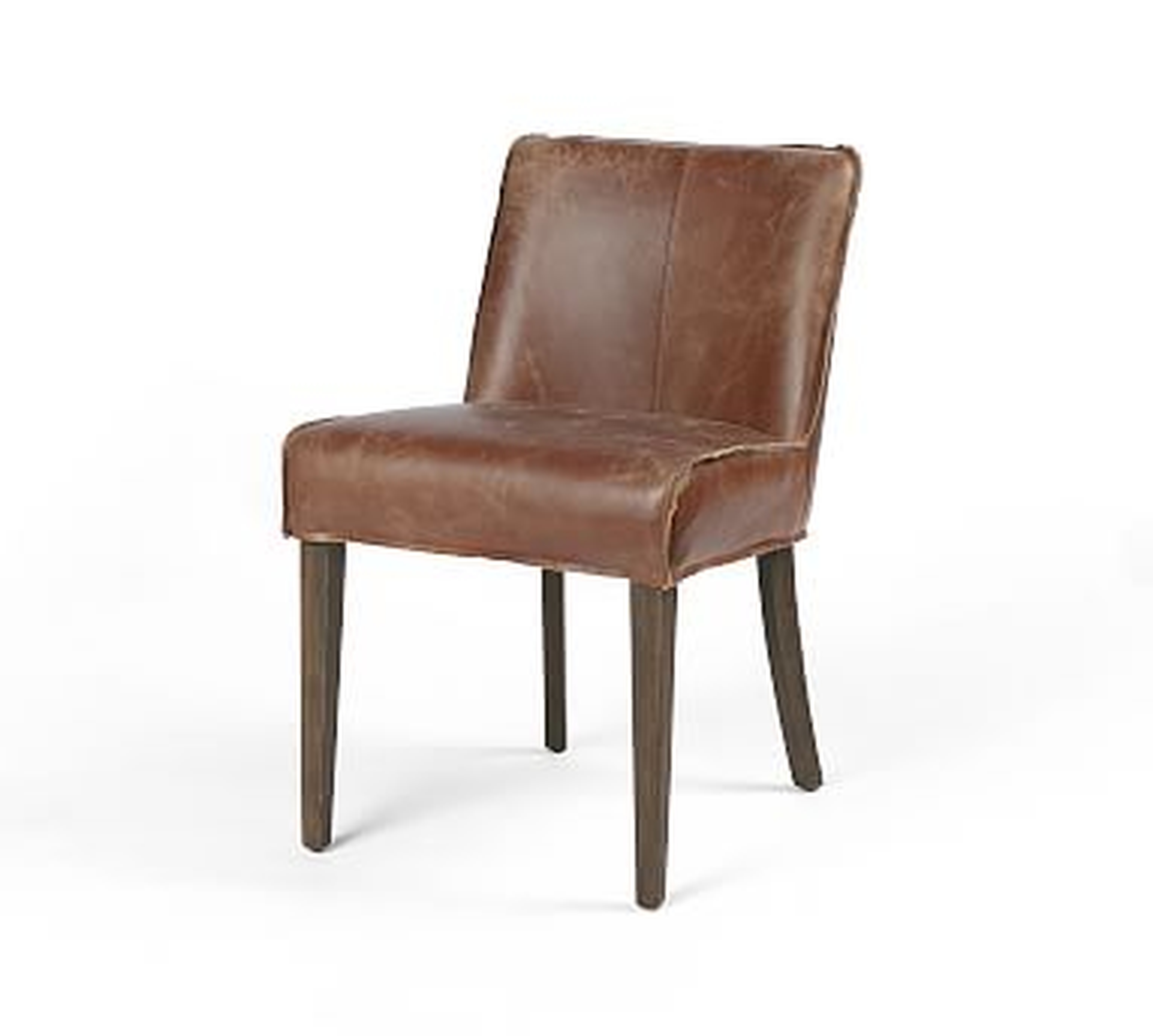Lombard Leather Dining Chair, Sienna Chestnut - Pottery Barn