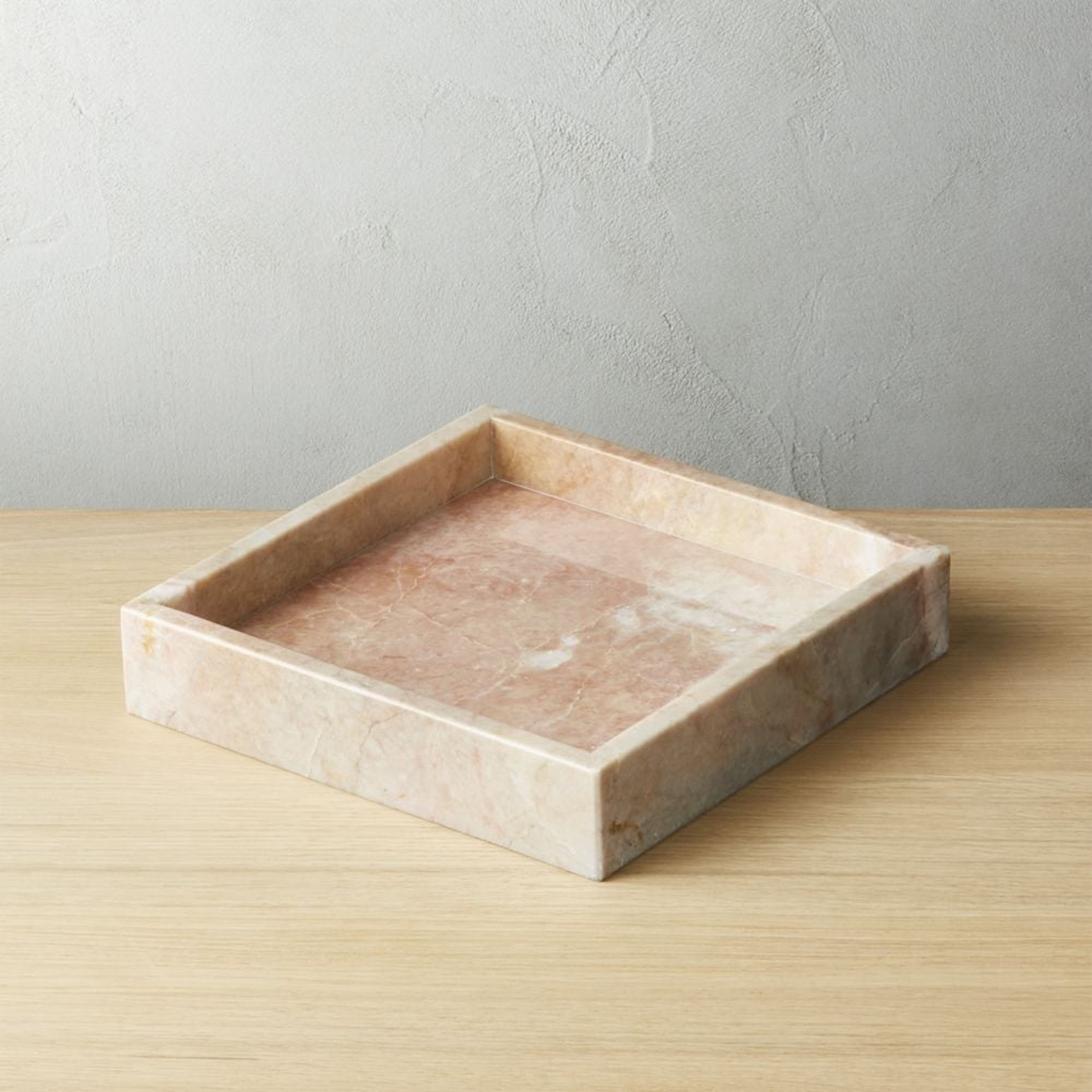 Stack Small Pink Marble Tray - CB2