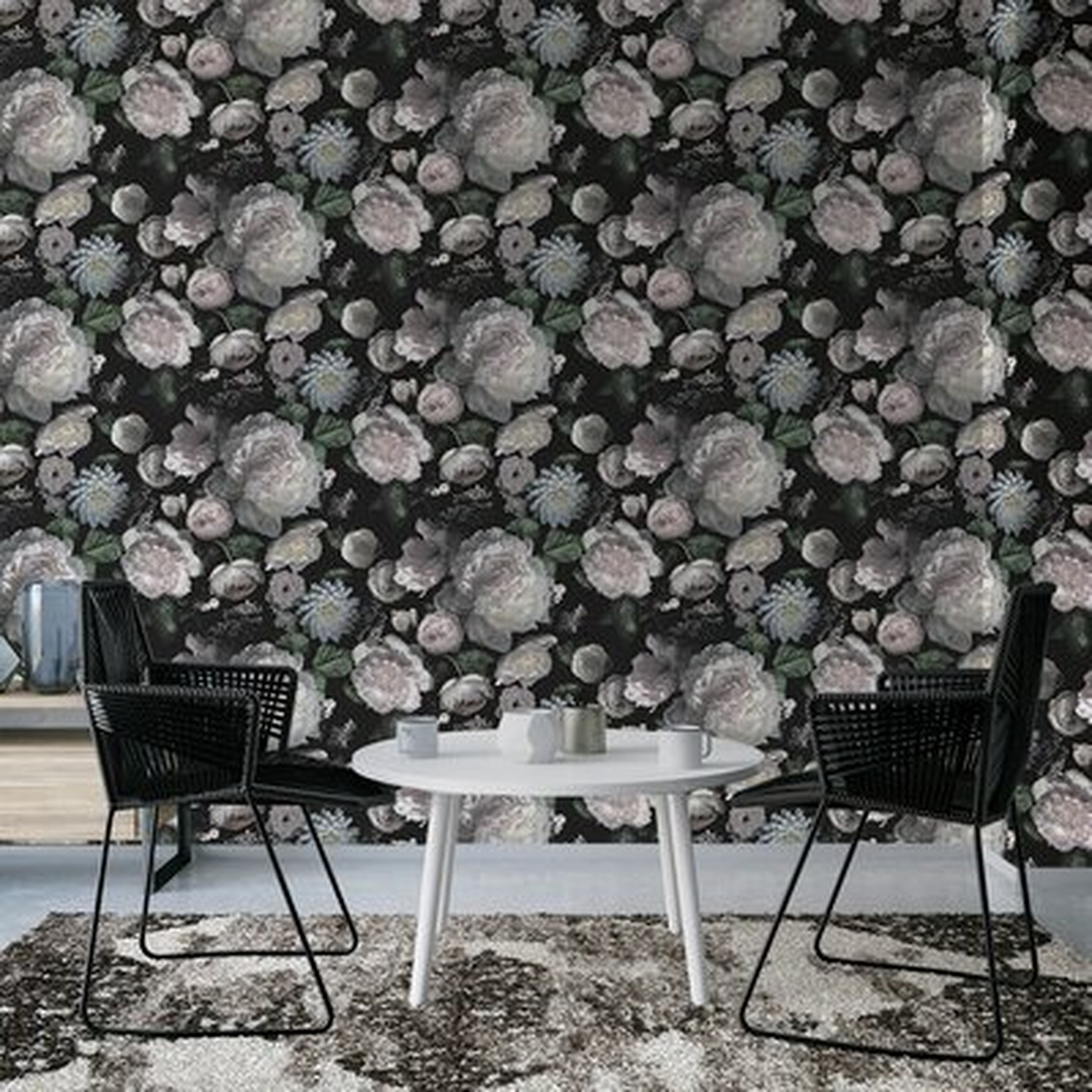 Braswell Floral 27' L x 27" W Peel and Stick Wallpaper Roll - AllModern