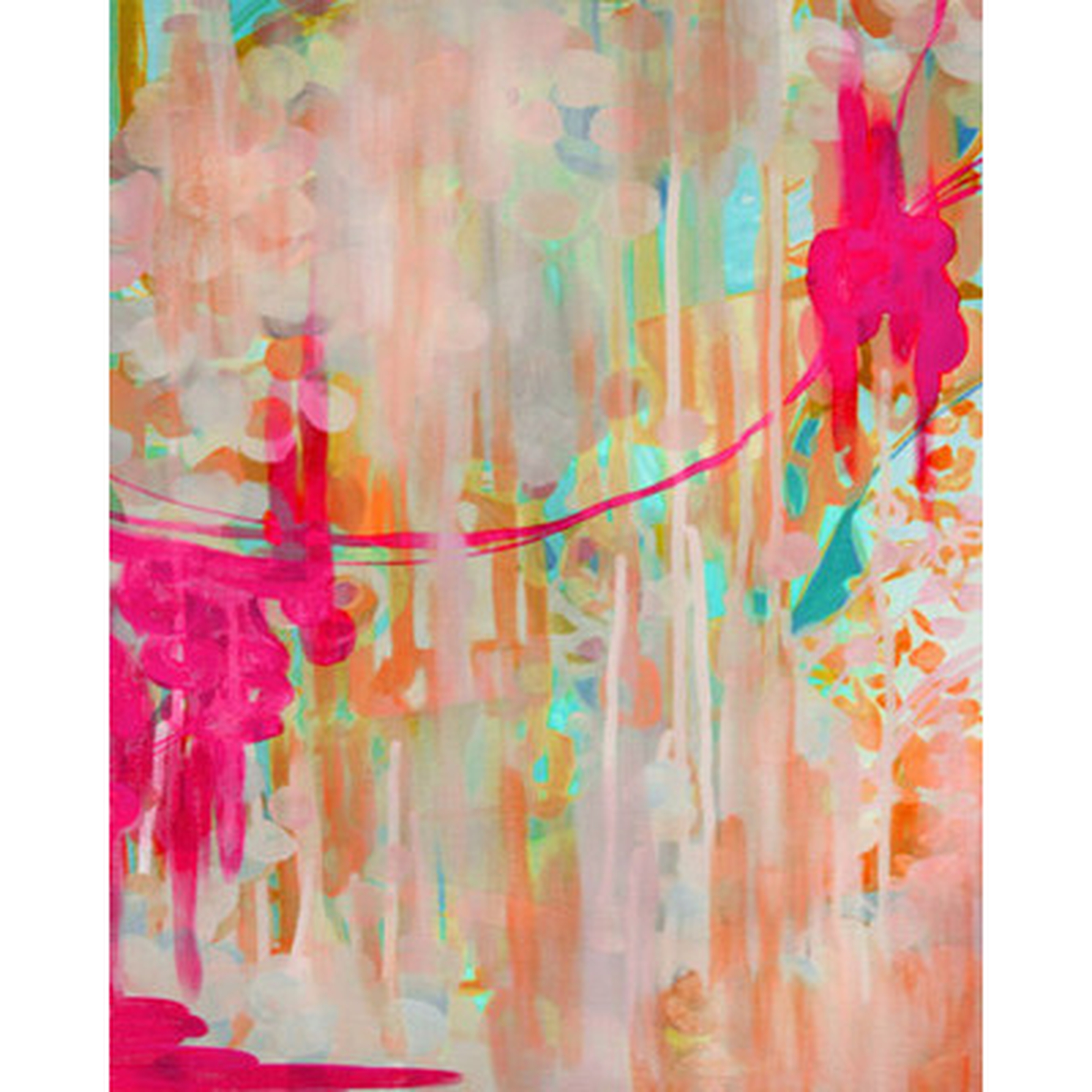 'Neon Jellyfish' by Stephanie Corfee Painting Print on Canvas - AllModern