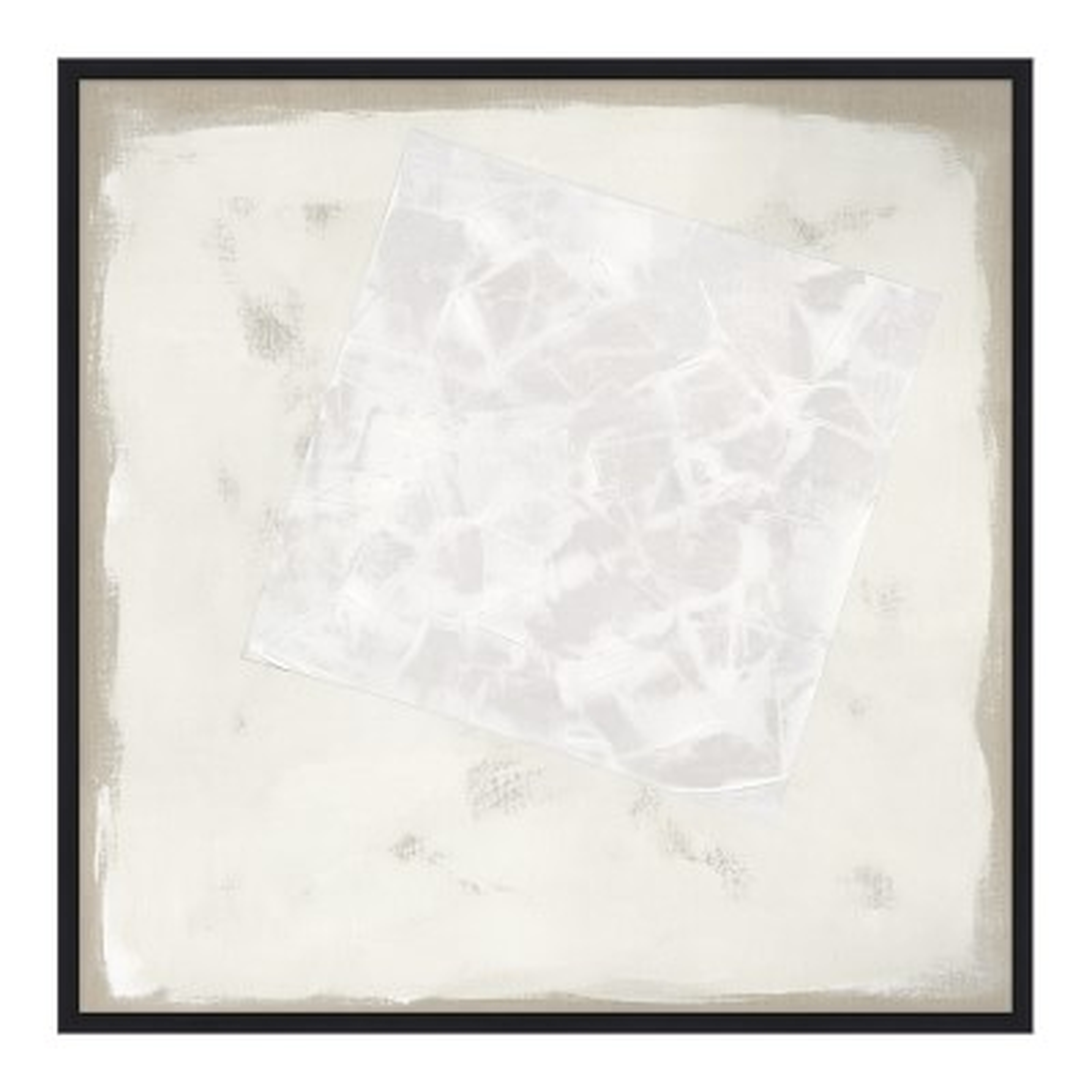 Custom Hand-Painted Tonal Abstract, 46" X 46", Black Frame - Williams Sonoma