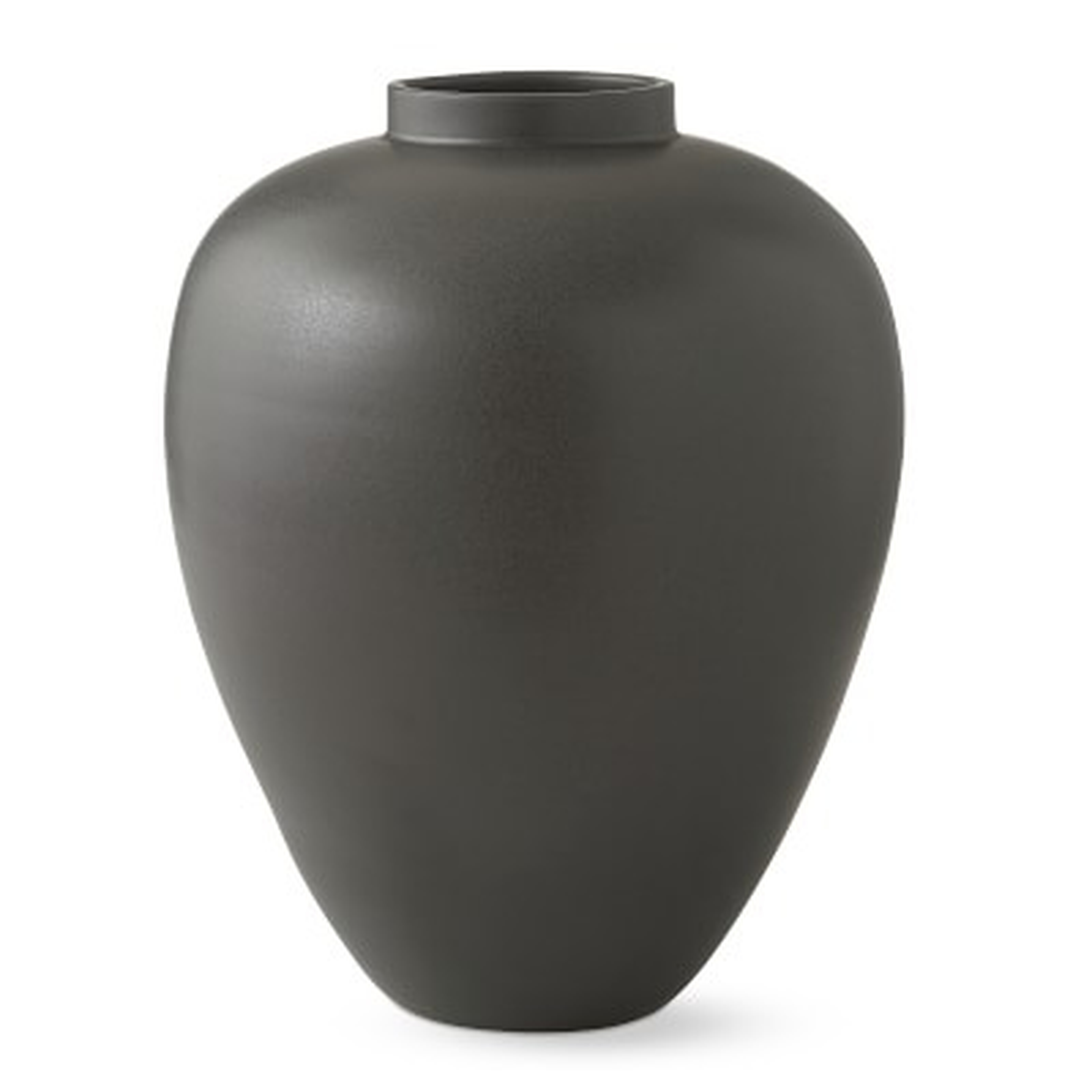 Matte Black Ceramic Vase, Large - Williams Sonoma