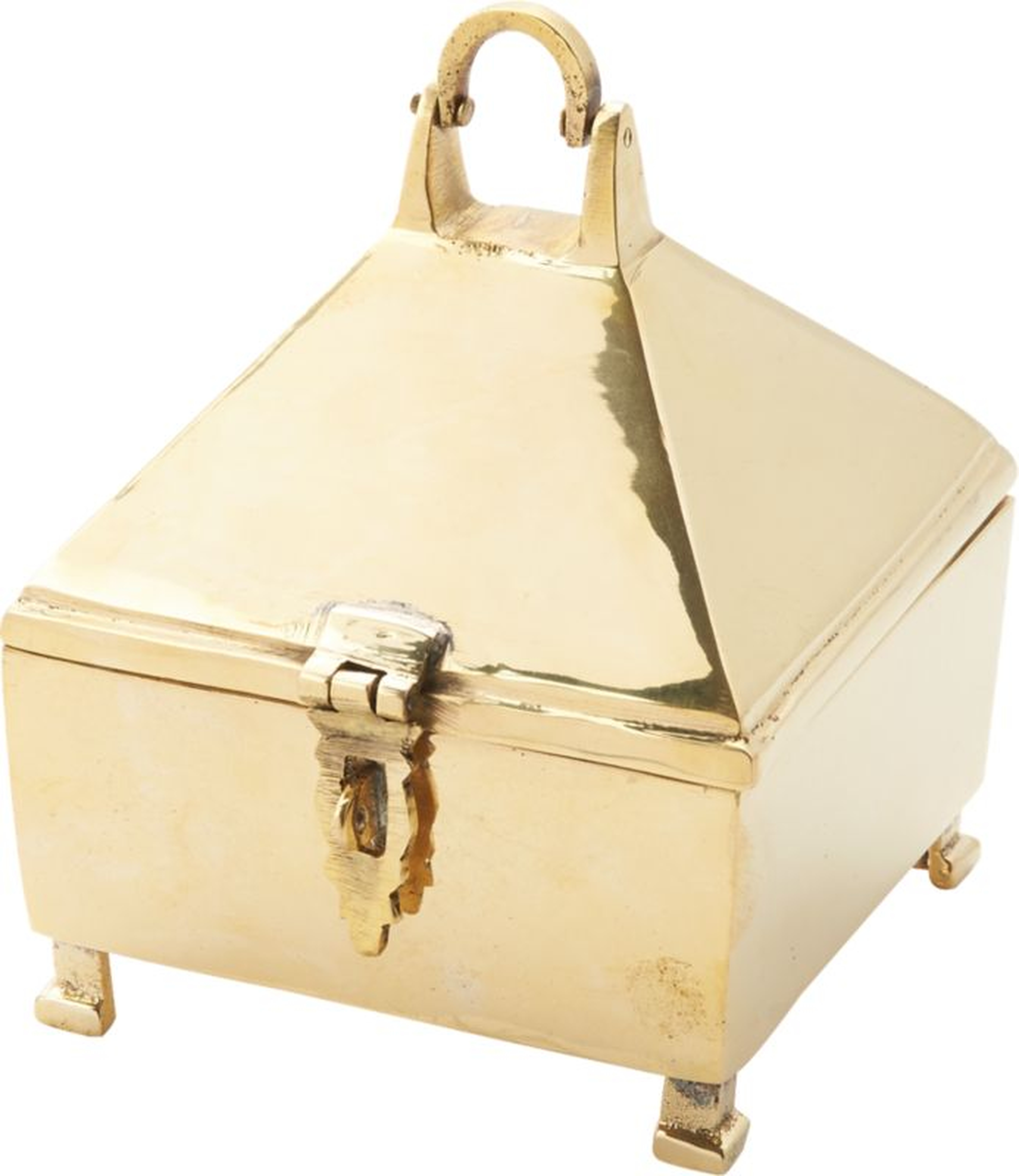 Palma Large Brass Latch Box - CB2
